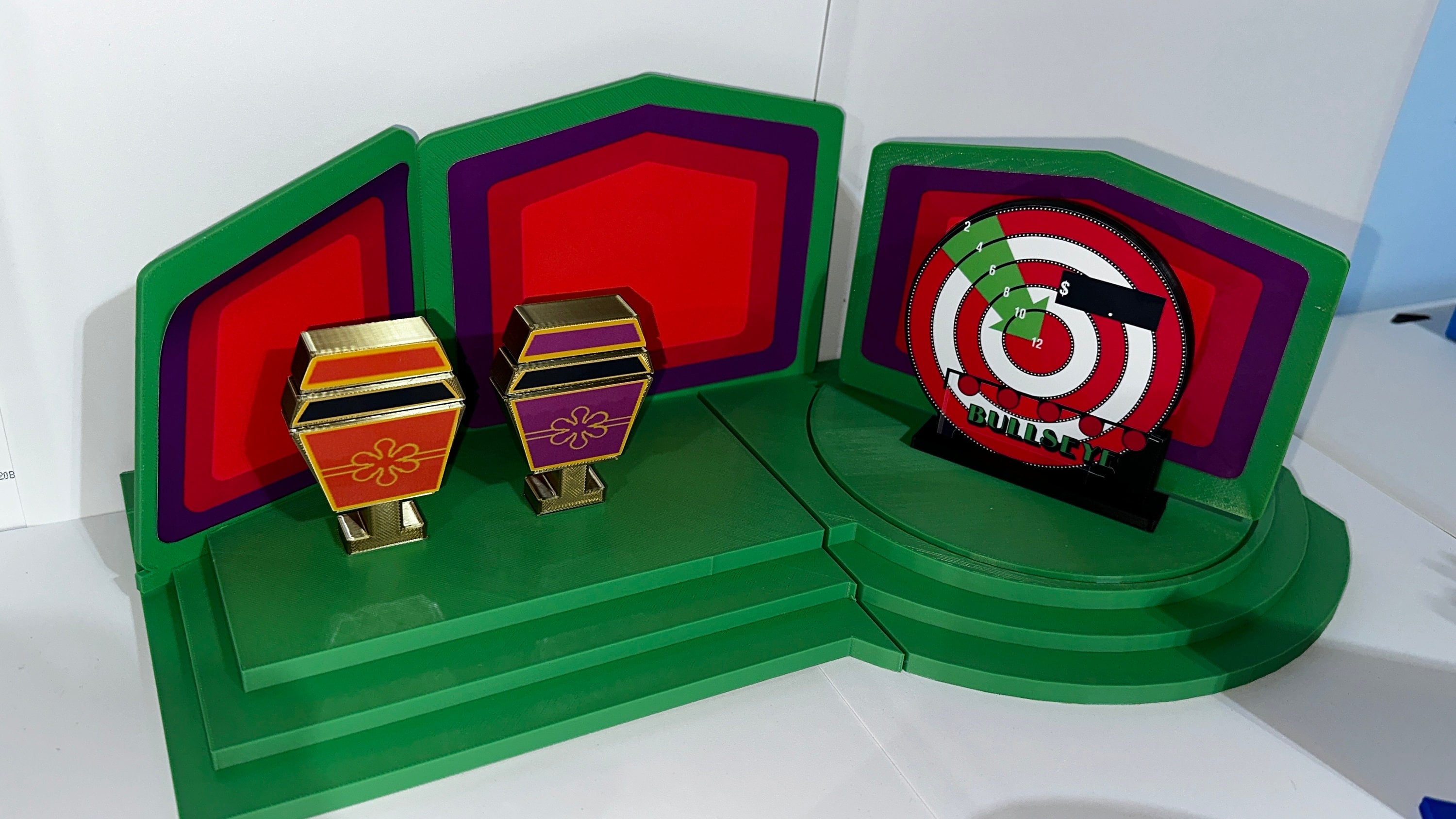 Price is Right Barker Era Stage, Showcase & Turntable Playset – 3D Printed