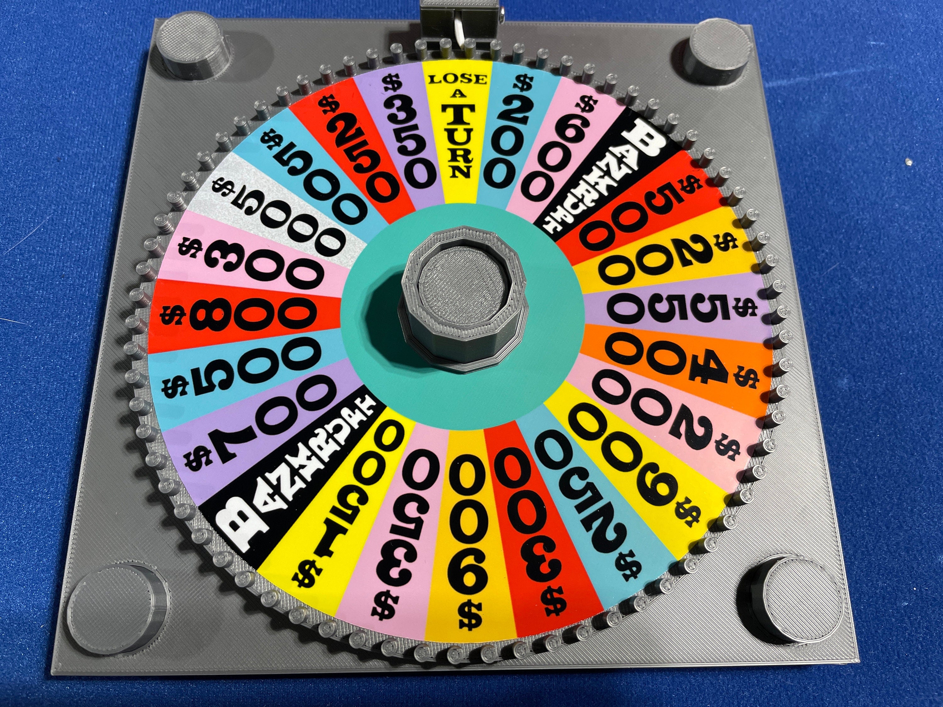 80s–90s Era Wheel of Fortune Board Game Wheel Spinner – 3D Printed Replica