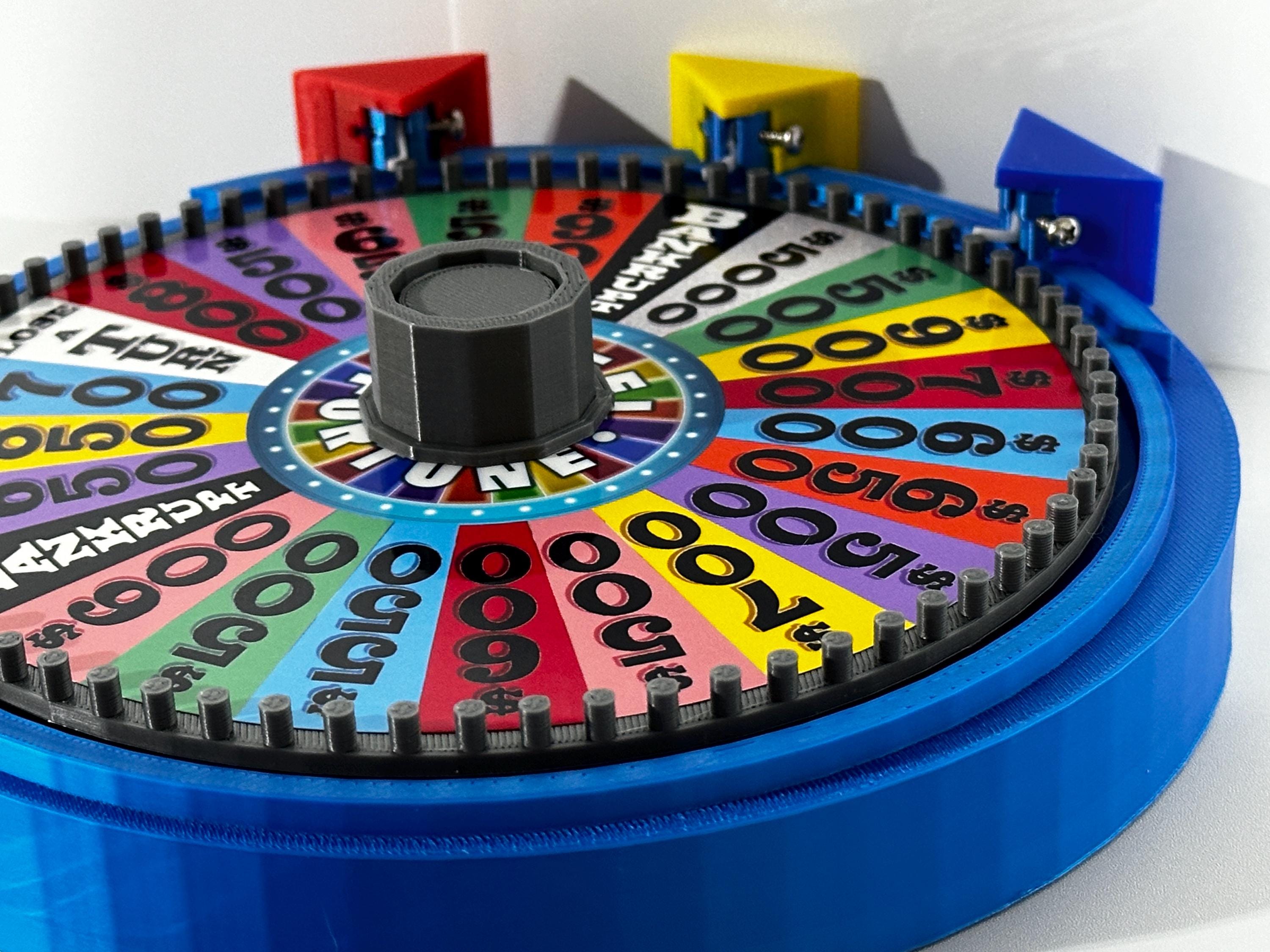 2024 Wheel of Fortune Spinner with Round Raised Base – 3D Printed Replica