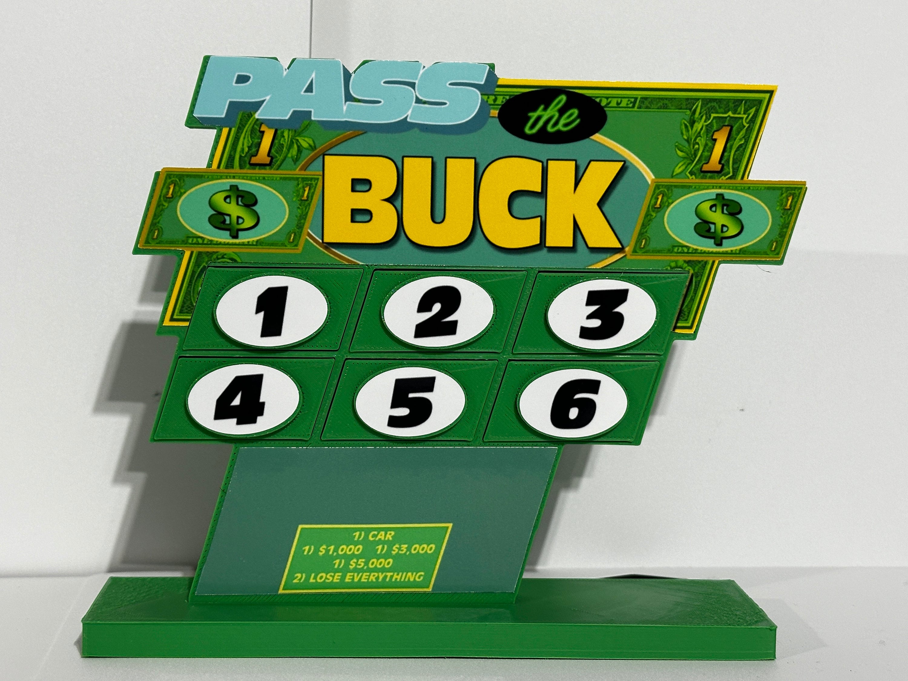 Price is Right Pass the Buck Pricing Game – 3D Printed Miniature