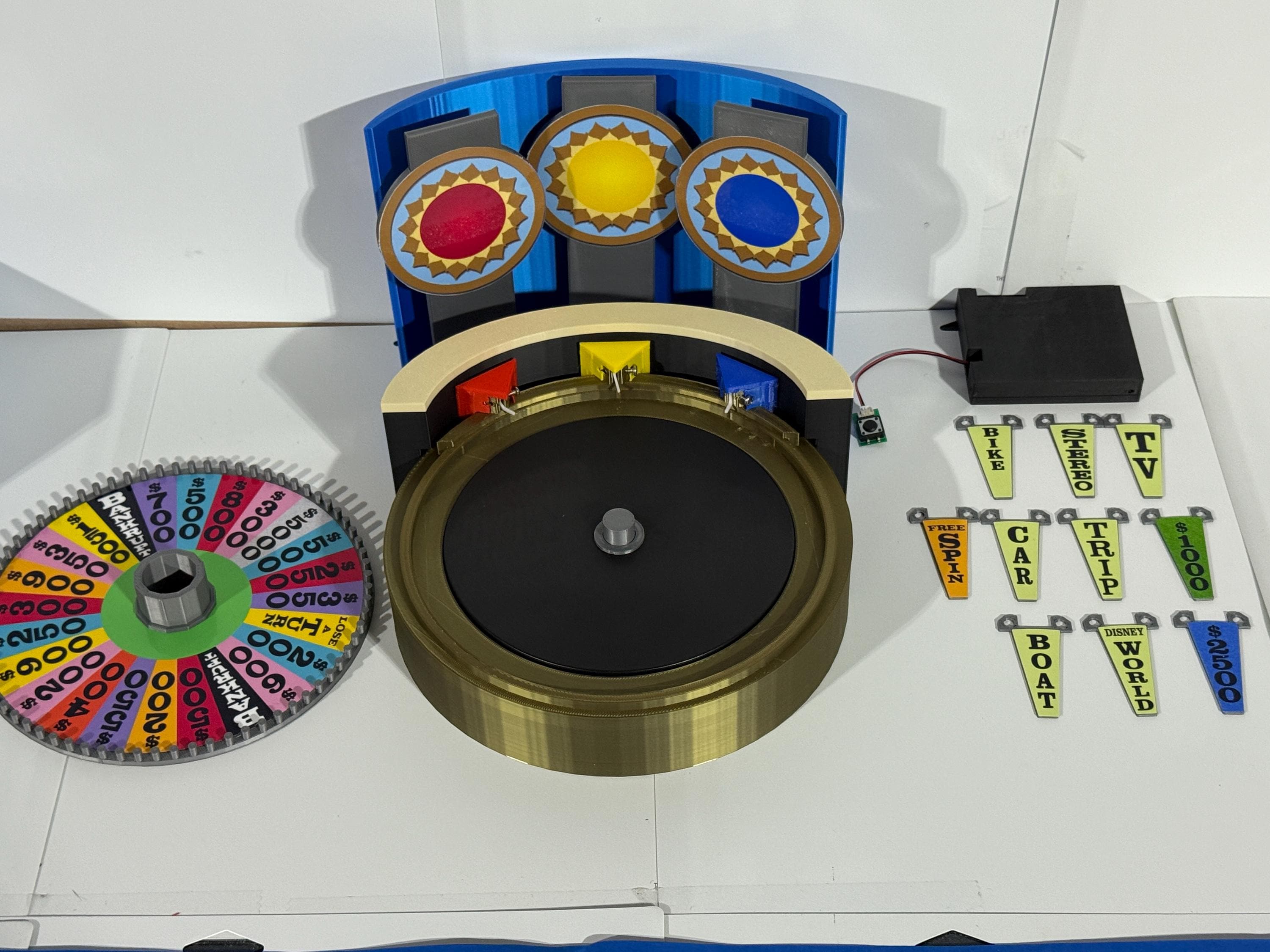 1987 Ultimate Wheel of Fortune Replica Set with Music & Rotating Base – 3D Printed