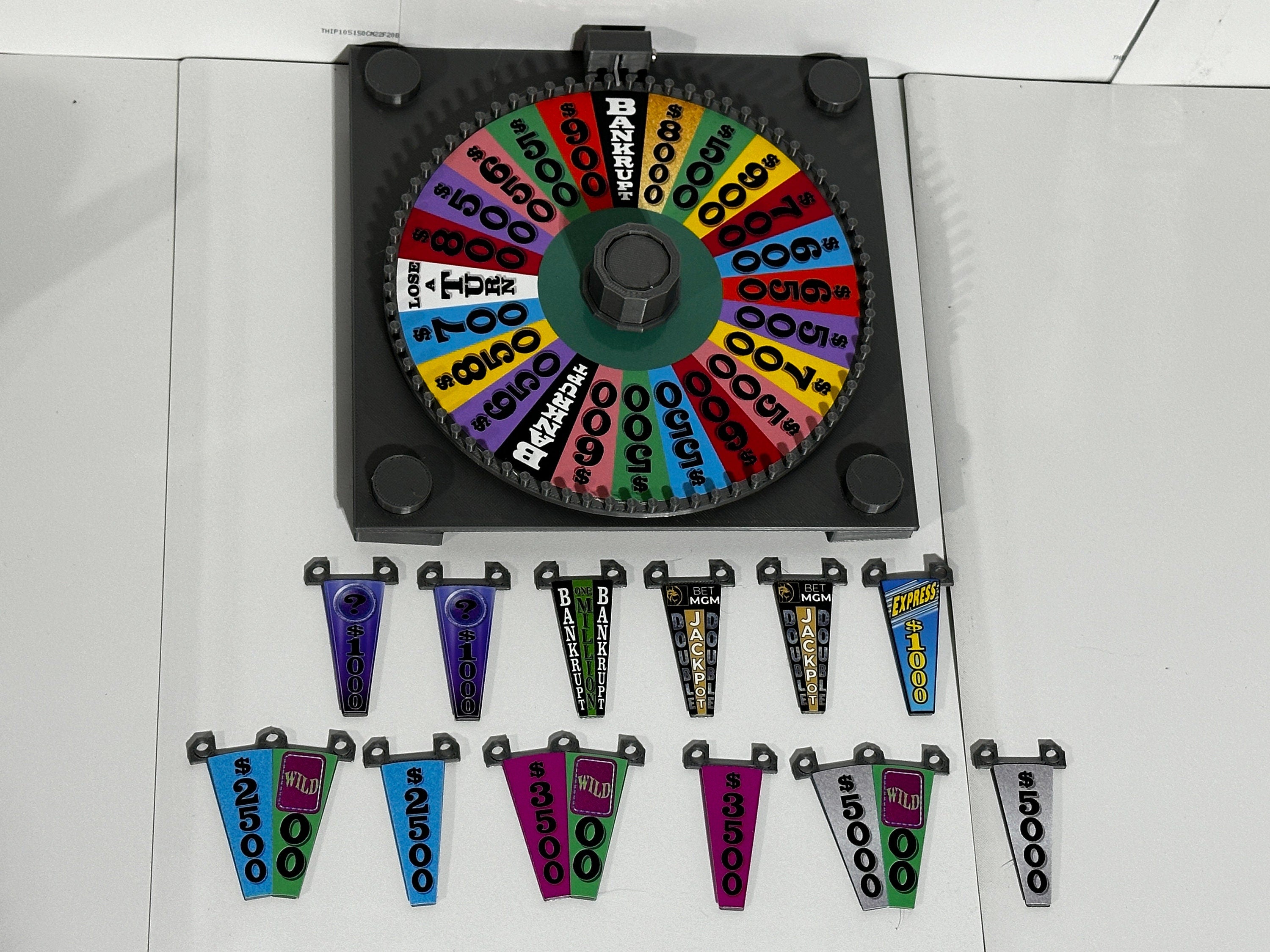 2024 BET MGM Wheel of Fortune Board Game Wheel – 3D Printed Replica