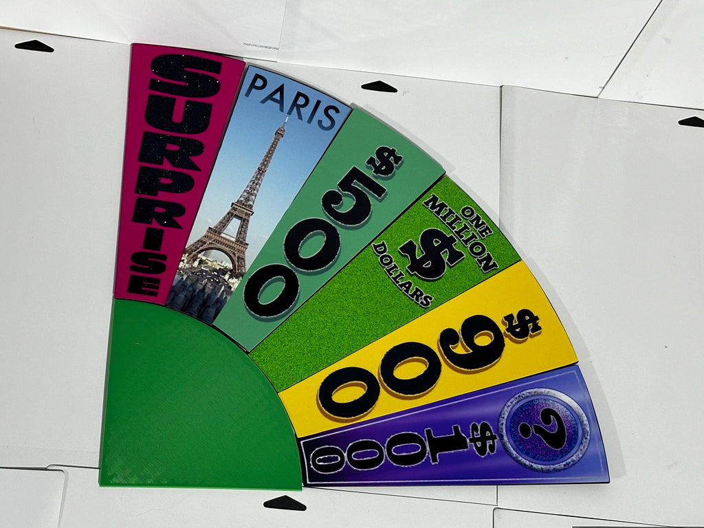 Wheel of Fortune 9-Inch Display Wedges – 3D Printed