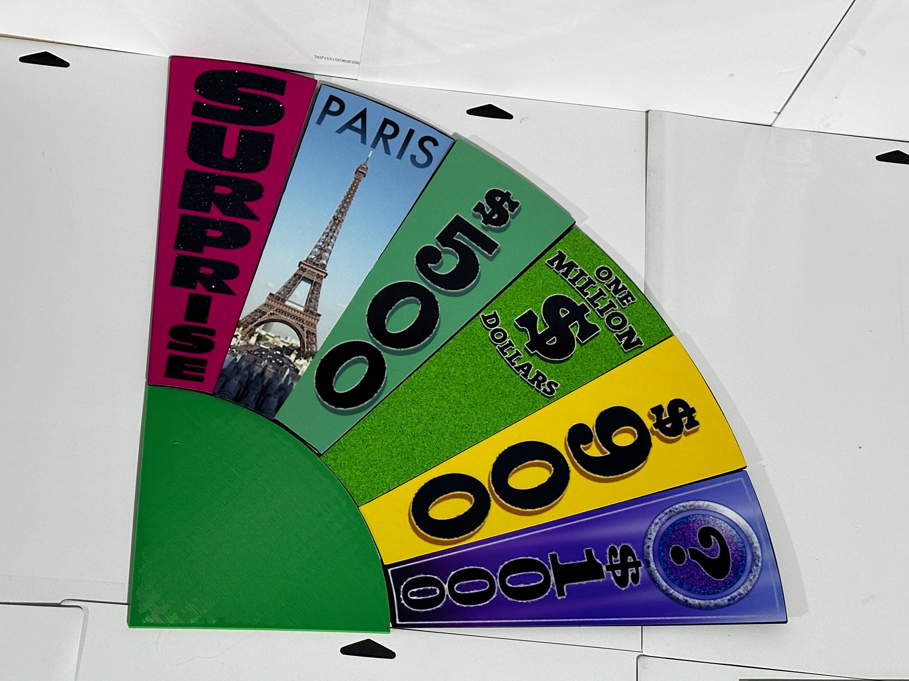 Wheel of Fortune 9-Inch Display Wedges – 3D Printed