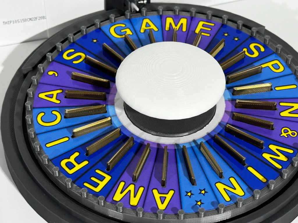 Wheel of Fortune Bonus Round Wheel Spinner with Round Base – 3D Printed Replica