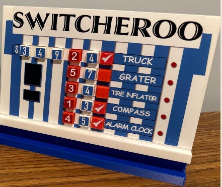 Price is Right Switcheroo Pricing Game – 3D Printed Miniature