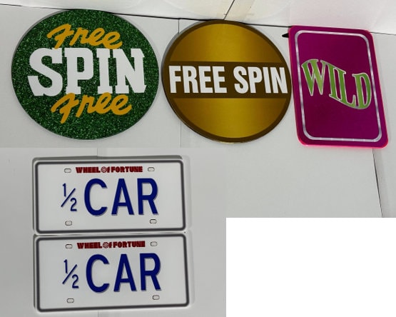 Wheel of Fortune Full-Sized Replica Cards – Free Spin, Wild Card & More