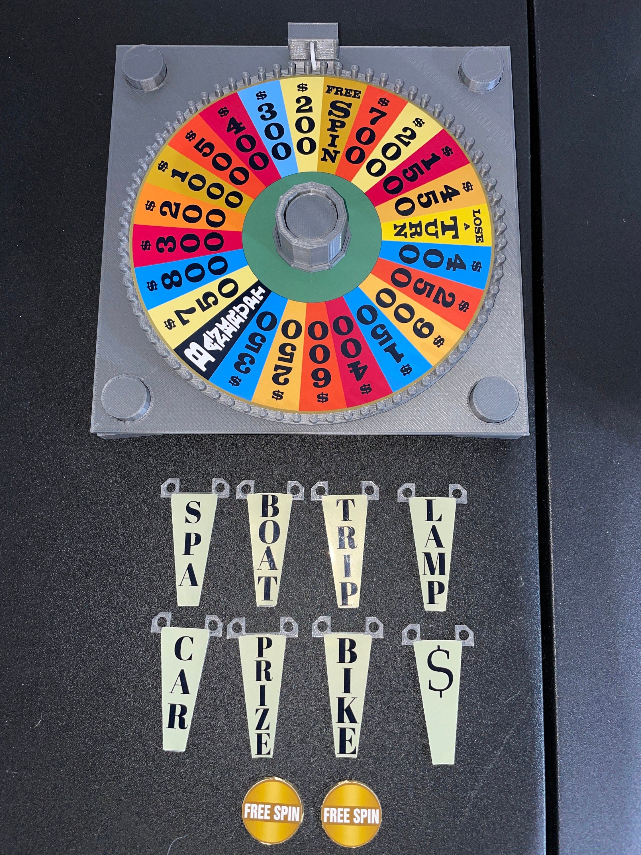 Early 80s Wheel of Fortune Board Game Wheel Spinner – 3D Printed Replica