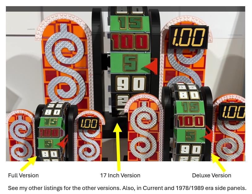 Price is Right 1978 & 1989 Showcase Showdown Wheel with Scoreboard – 3D Printed