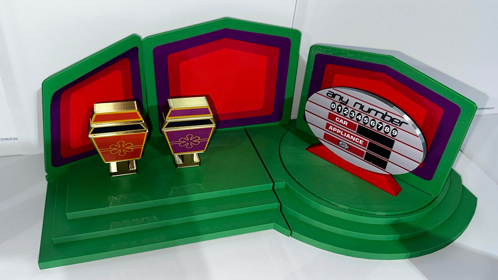 Price is Right Barker Era Stage, Showcase & Turntable Playset – 3D Printed
