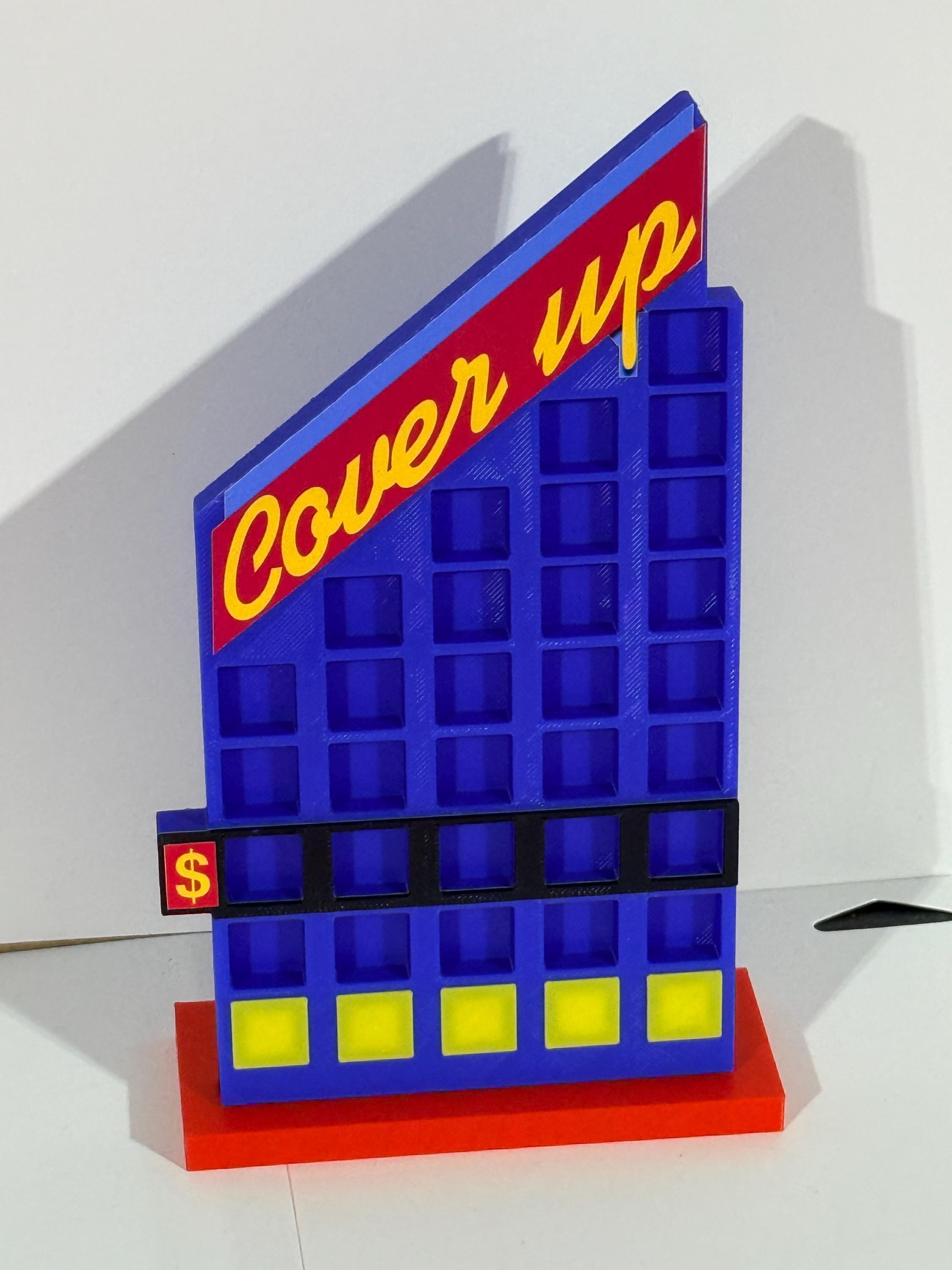 Price is Right Cover Up Pricing Game – 3D Printed Miniature