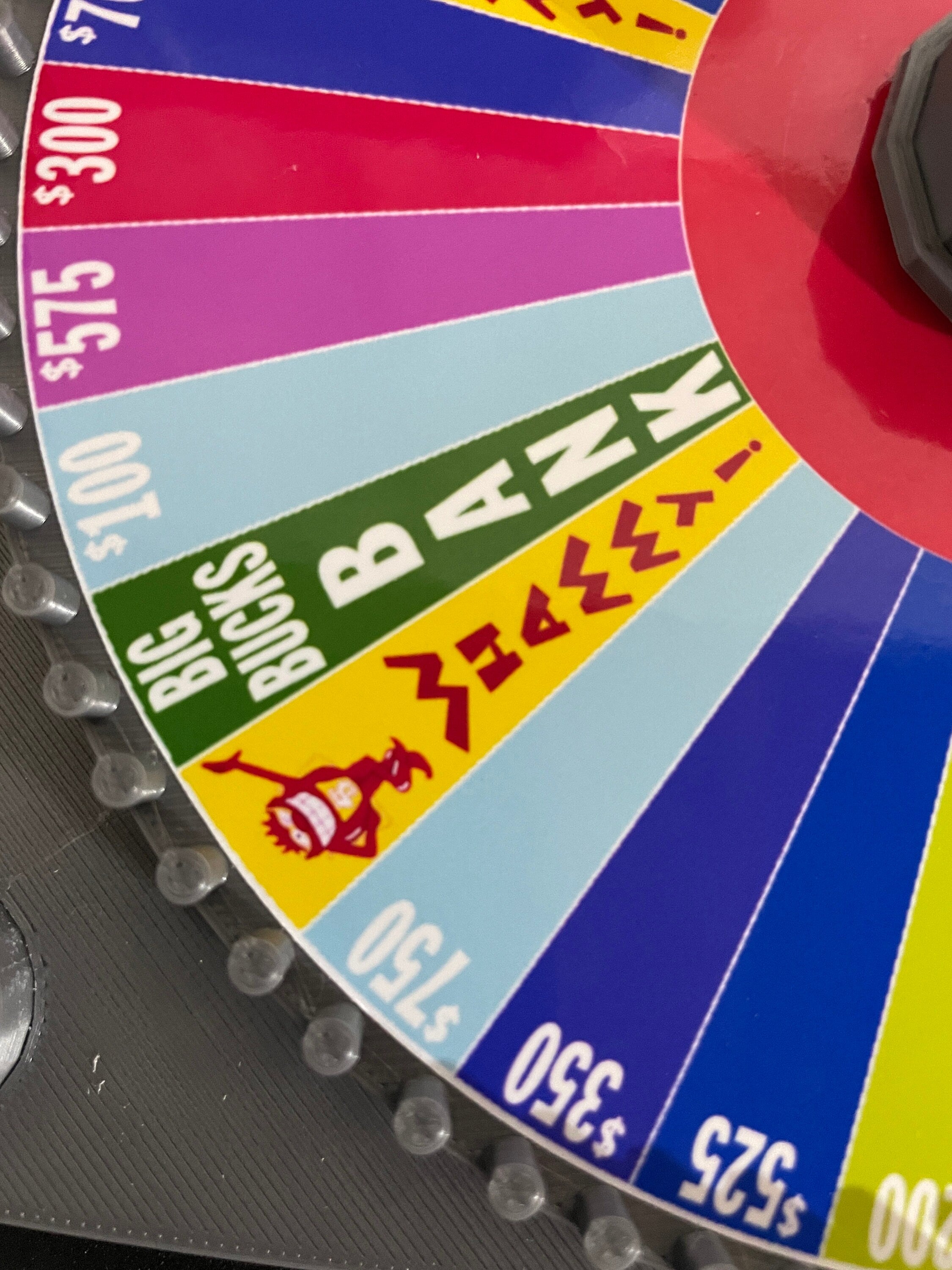 Press Your Luck Spinner - Original and 2020s show versions - wheel itself is 6.73 inches  across www.makngames.com