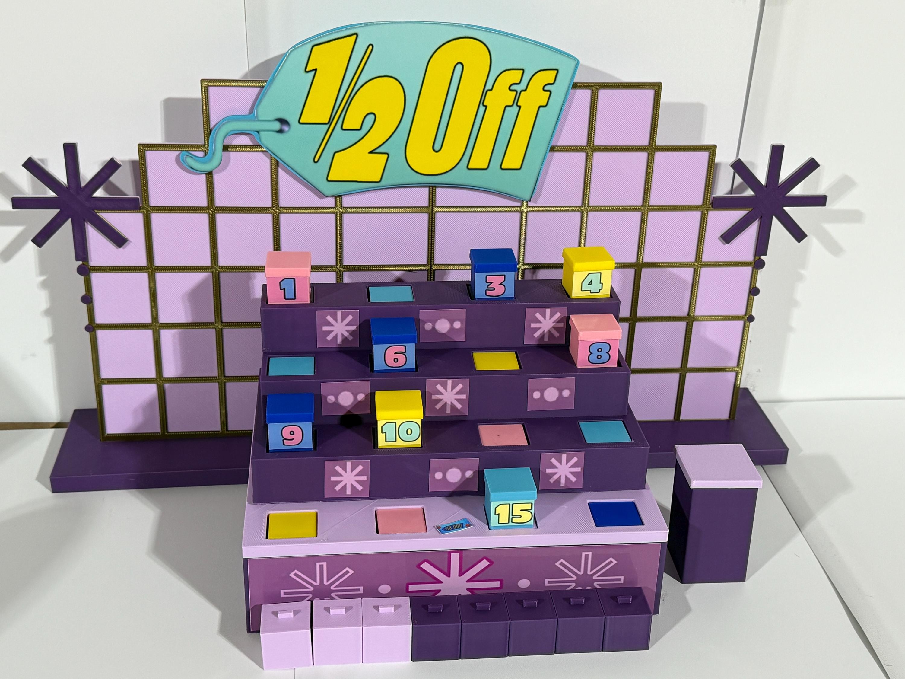 Price is Right 2004–2018 Original Purple 1/2 Off Pricing Game – 3D Printed Miniature