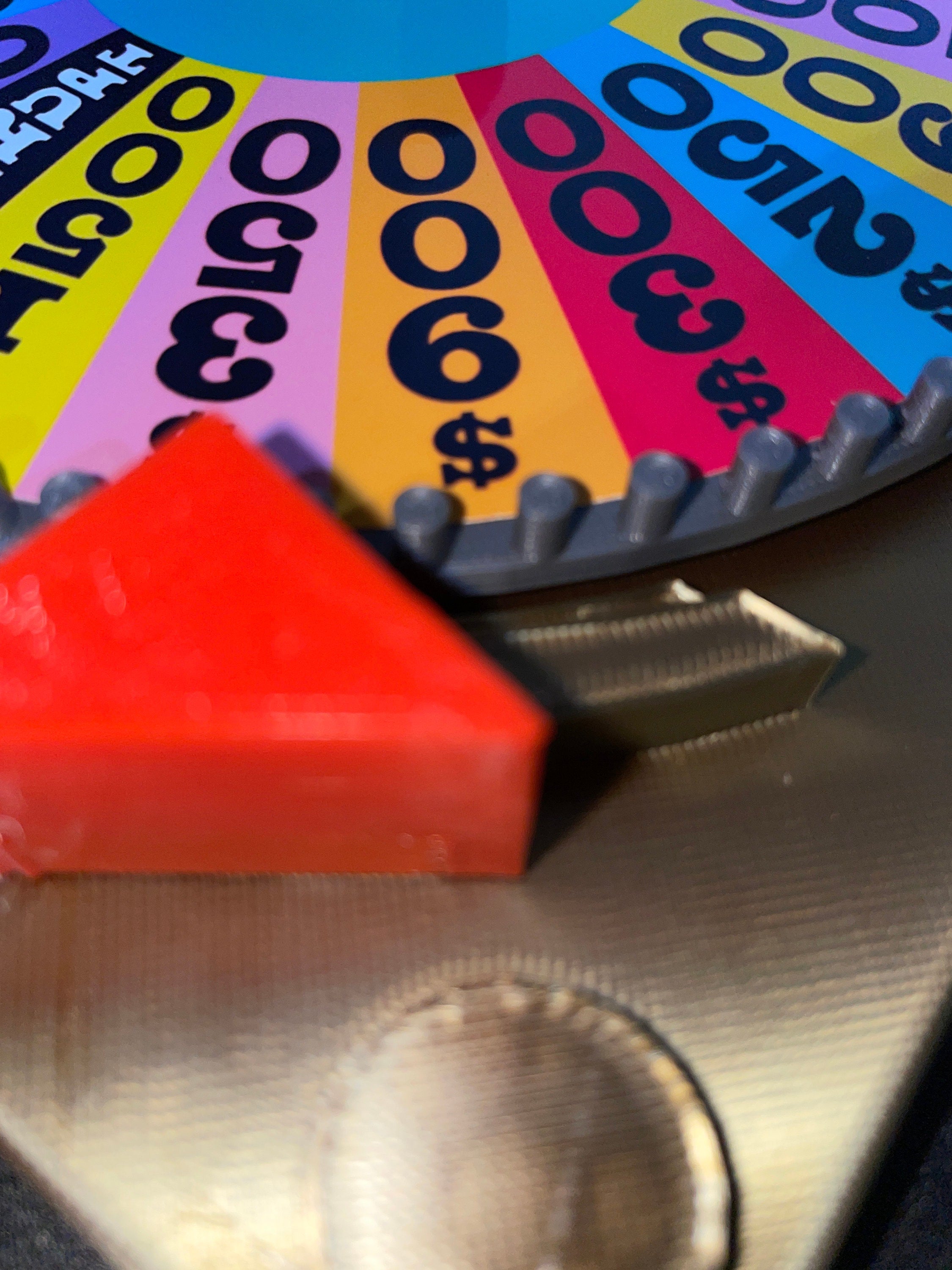 80s–90s Era Wheel of Fortune Board Game Wheel Spinner – 3D Printed Replica