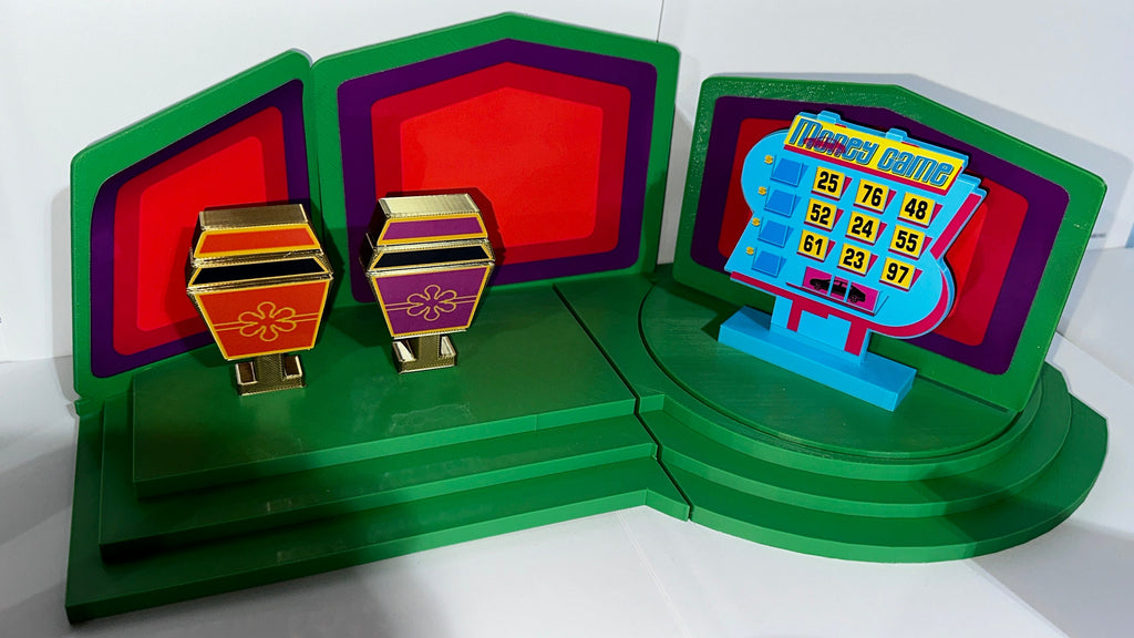 Price is Right Barker Era Stage, Showcase & Turntable Playset – 3D Printed