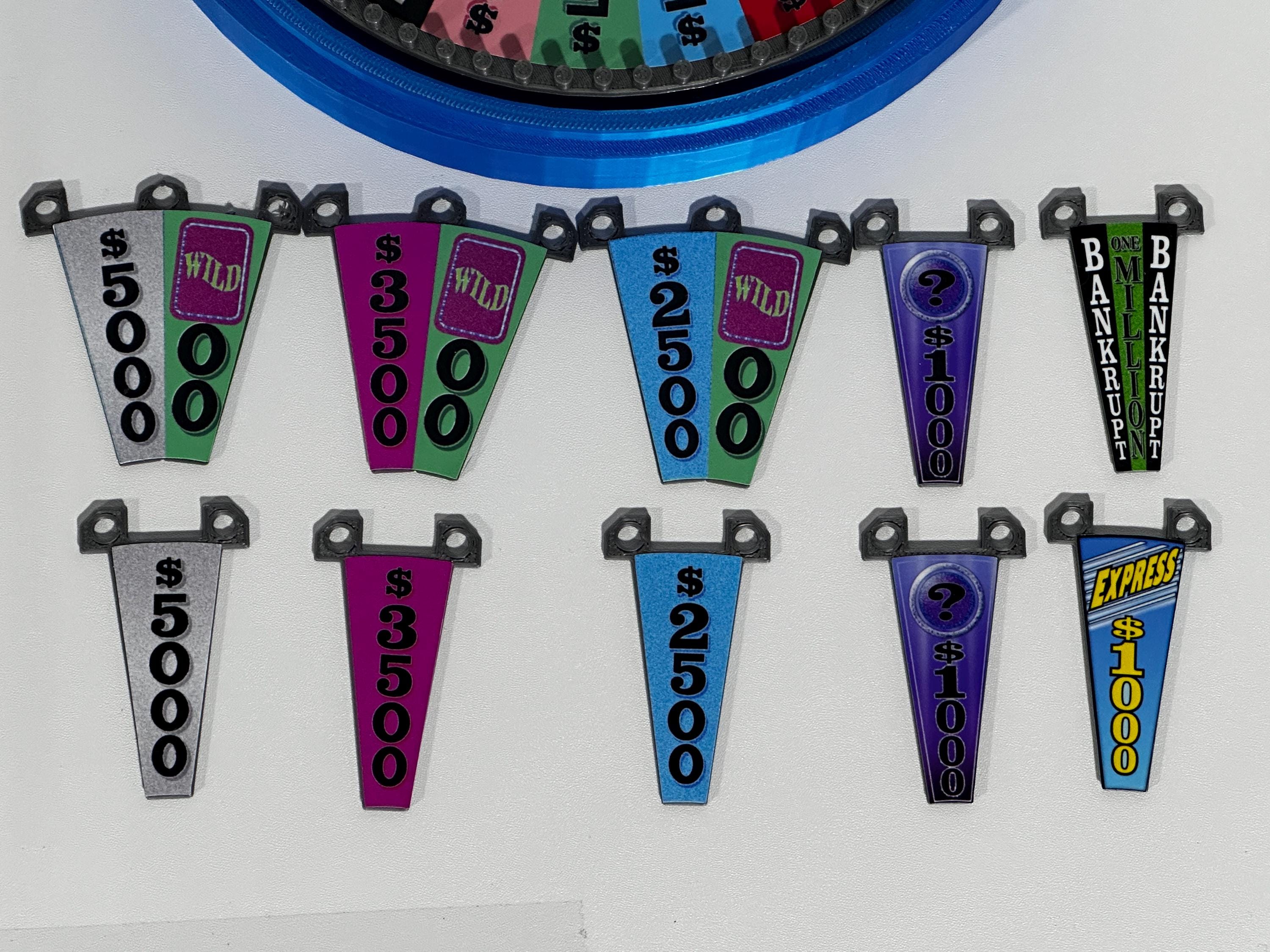2024 Wheel of Fortune Spinner with Round Raised Base – 3D Printed Replica