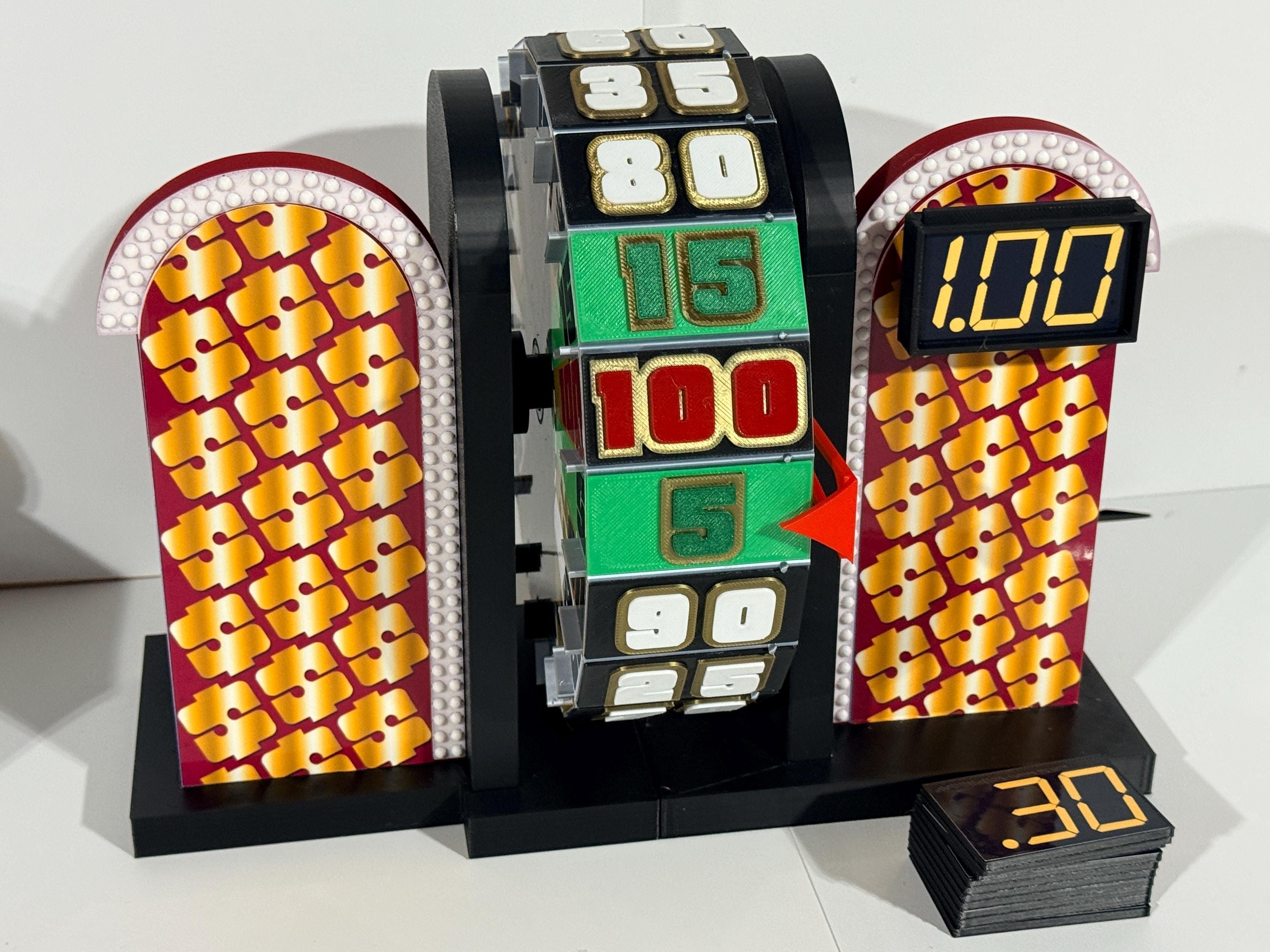 Price is Right 1978 & 1989 Showcase Showdown Wheel with Scoreboard – 3D Printed