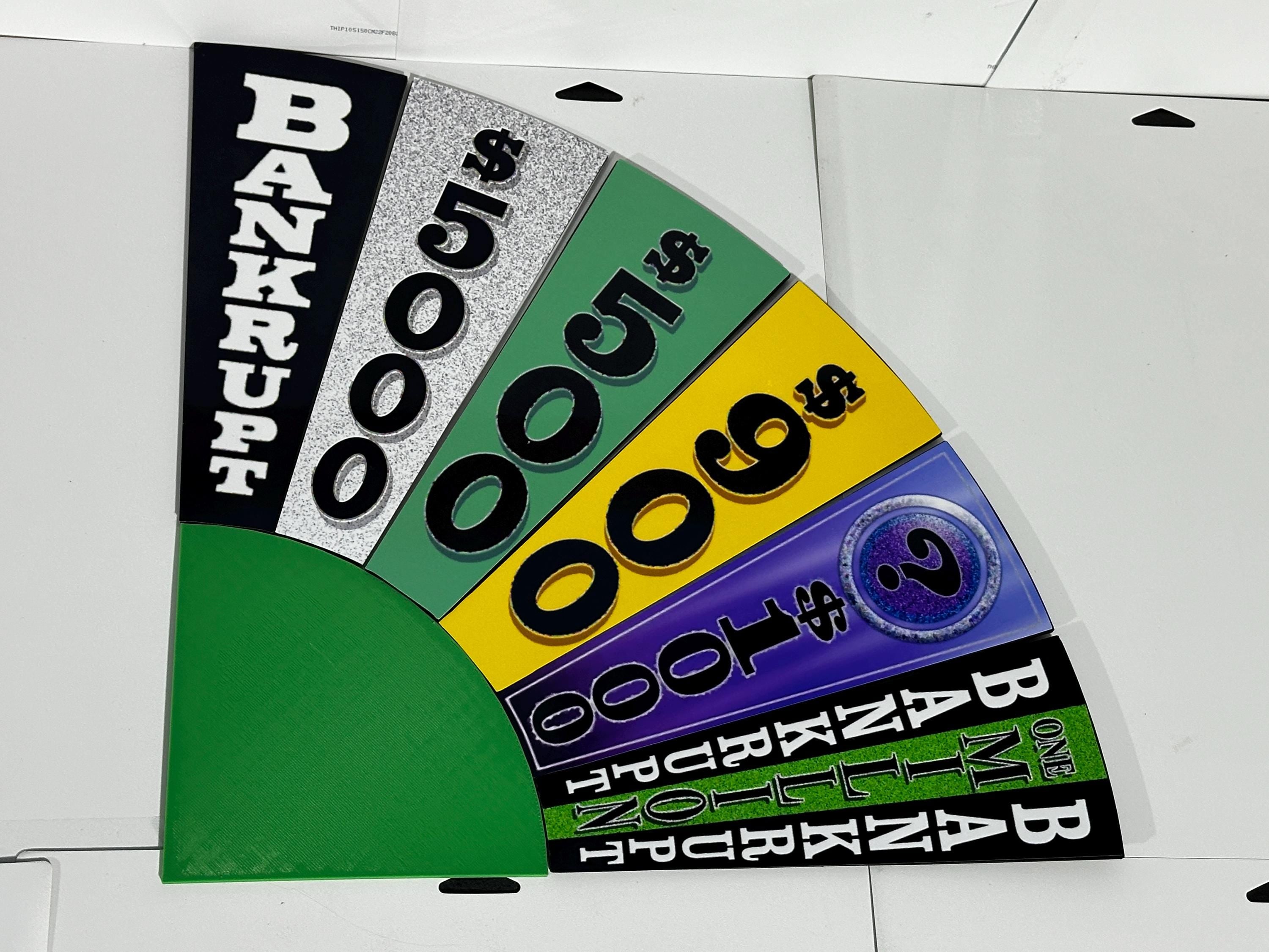 Wheel of Fortune 9-Inch Display Wedges – 3D Printed