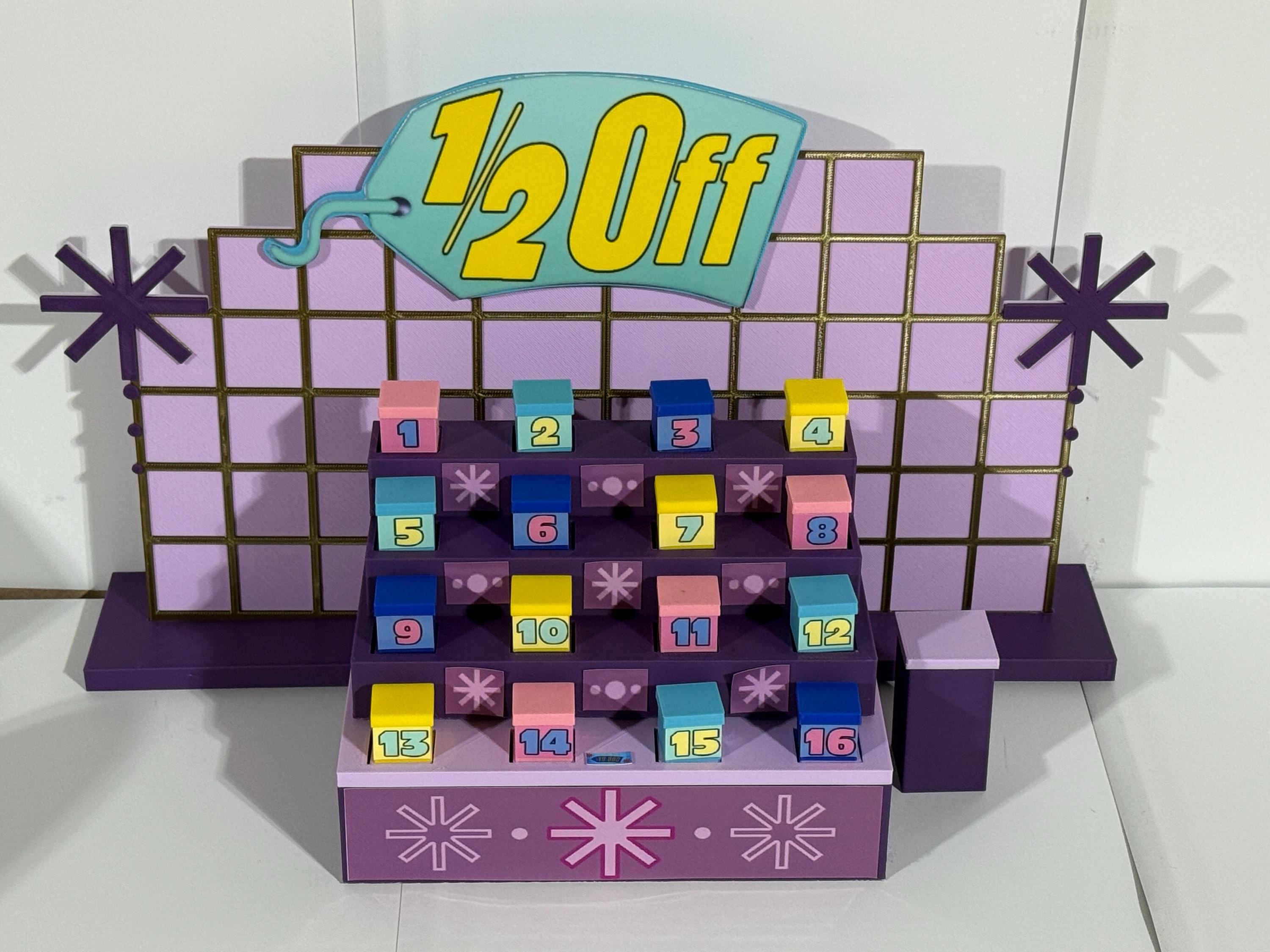 Price is Right 2004–2018 Original Purple 1/2 Off Pricing Game – 3D Printed Miniature
