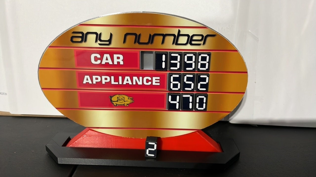 Price is Right Retro Any Number Pricing Game – 3D Printed Miniature