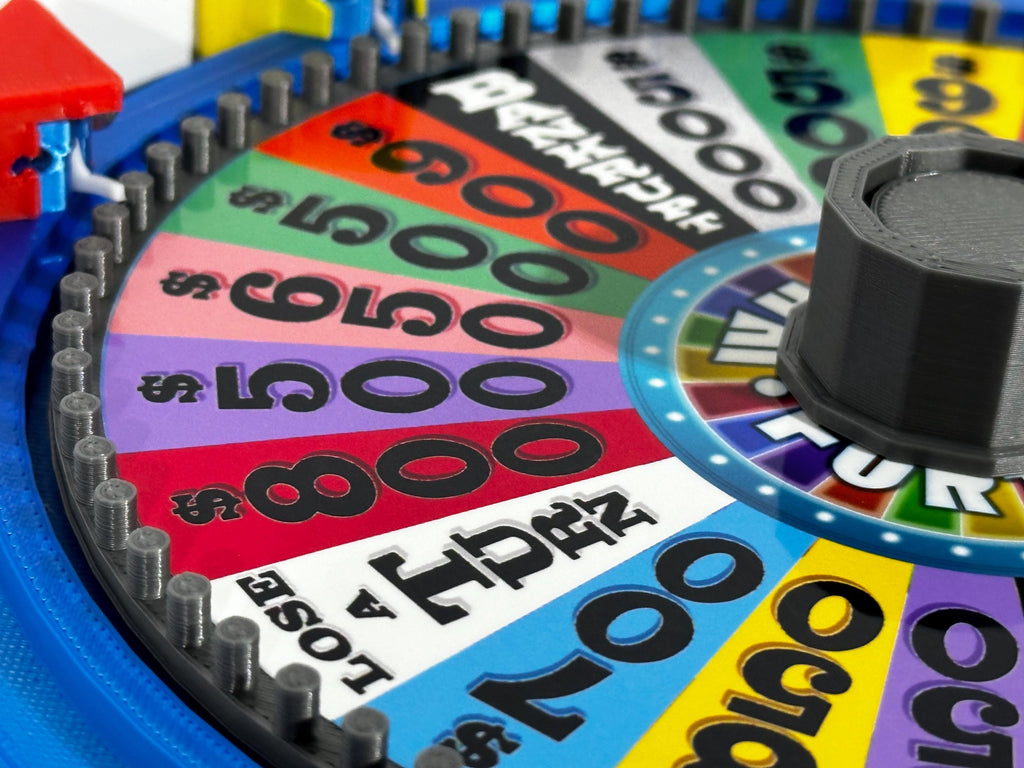 2024 Wheel of Fortune Spinner with Round Raised Base – 3D Printed Replica