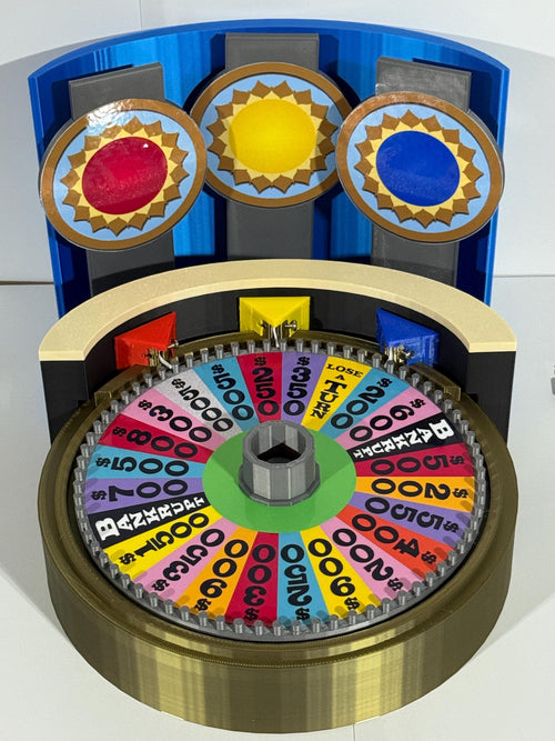 1987 Ultimate Wheel of Fortune Replica Set with Music & Rotating Base – 3D Printed