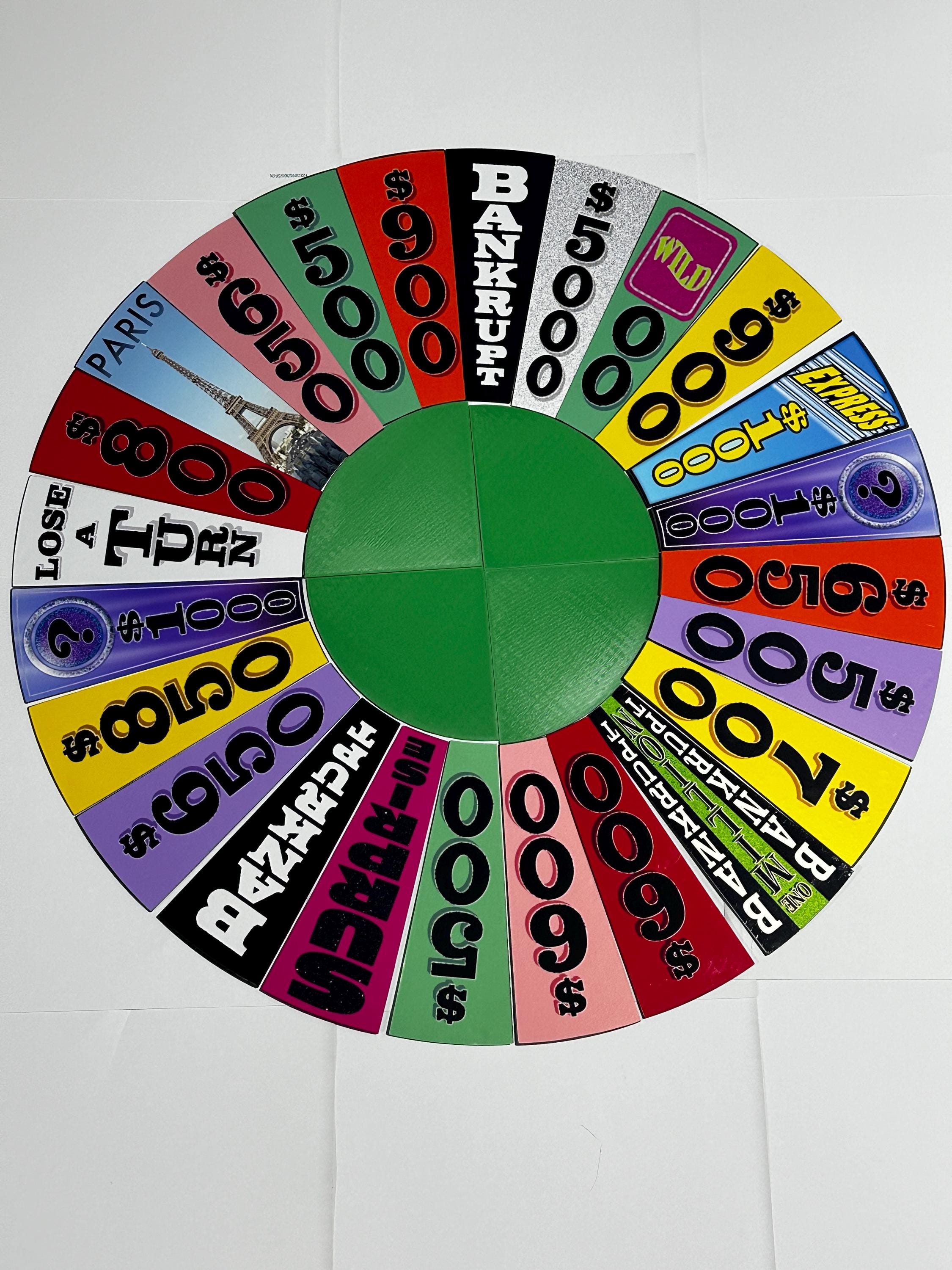 Wheel of Fortune 9-Inch Display Wedges – 3D Printed