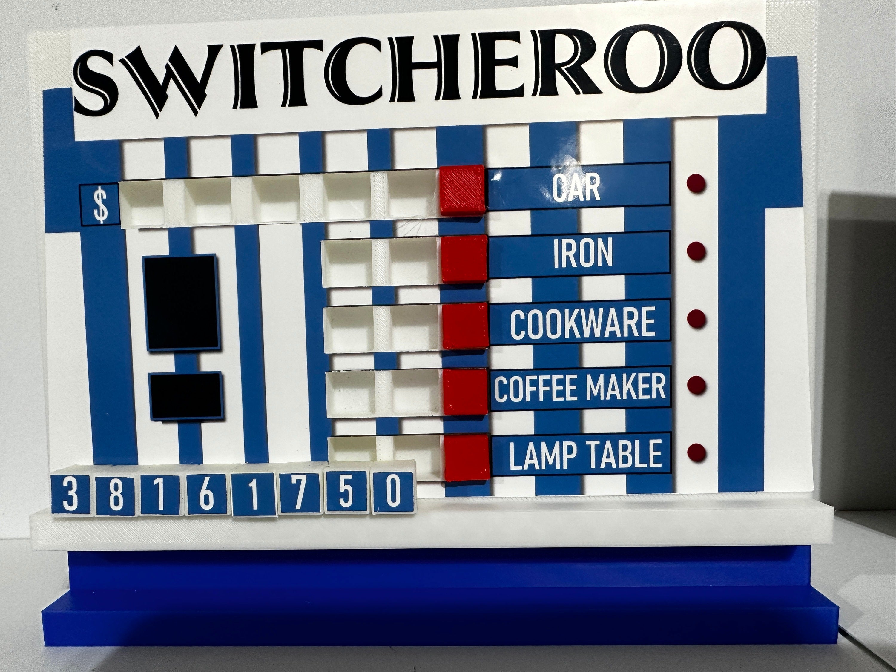 Price is Right Switcheroo Pricing Game – 3D Printed Miniature
