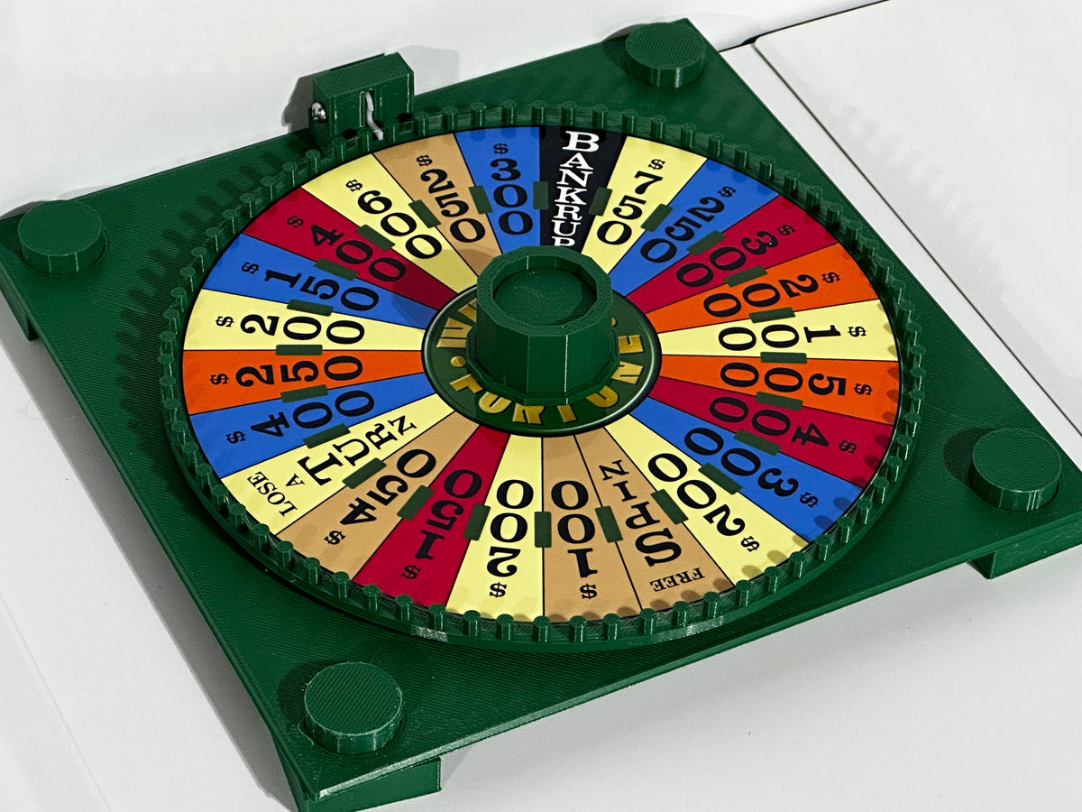 1986 Deluxe Wheel of Fortune Replica in Green – 3D Printed