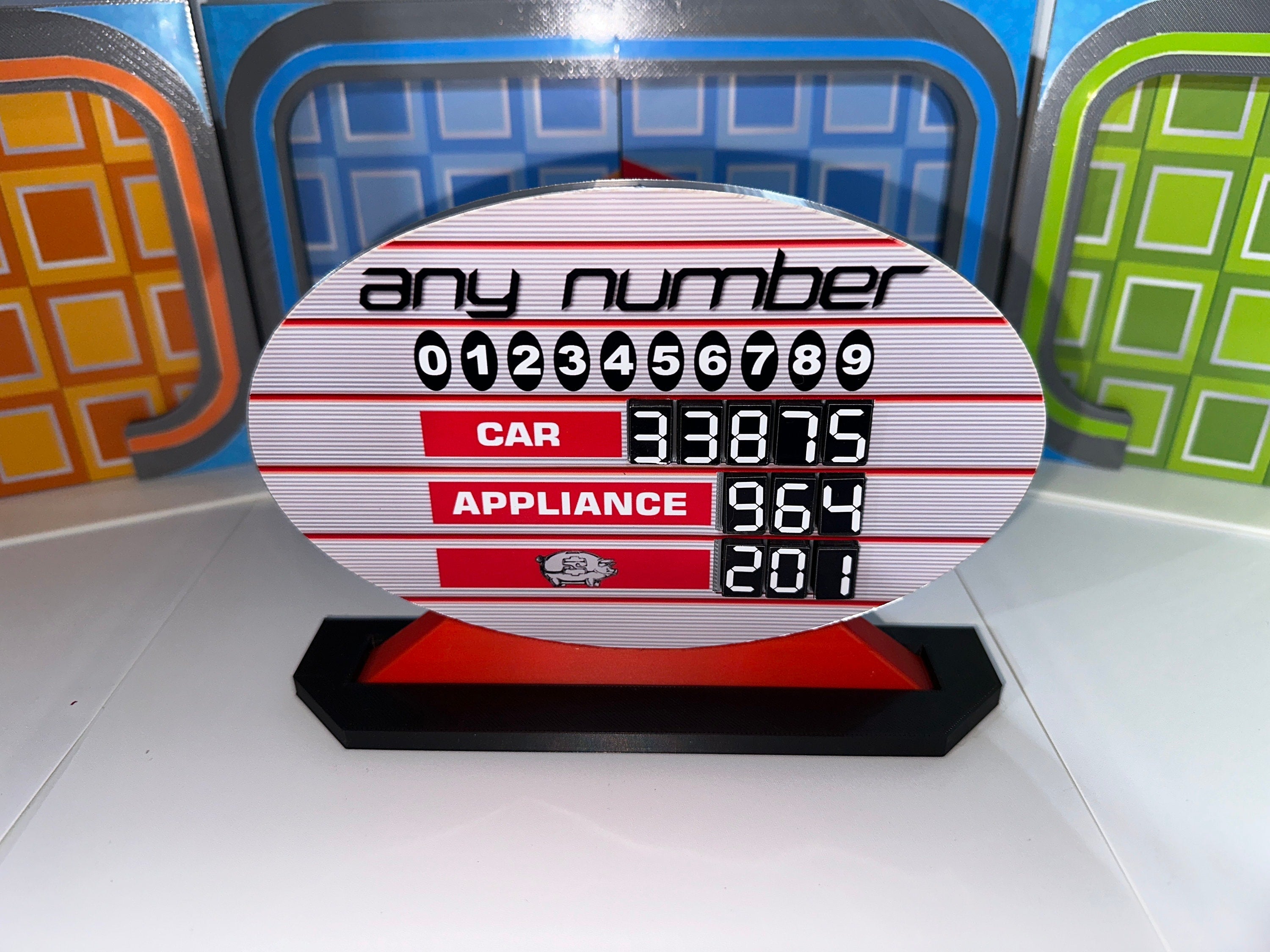 Price is Right Any Number Pricing Game – 3D Printed Miniature