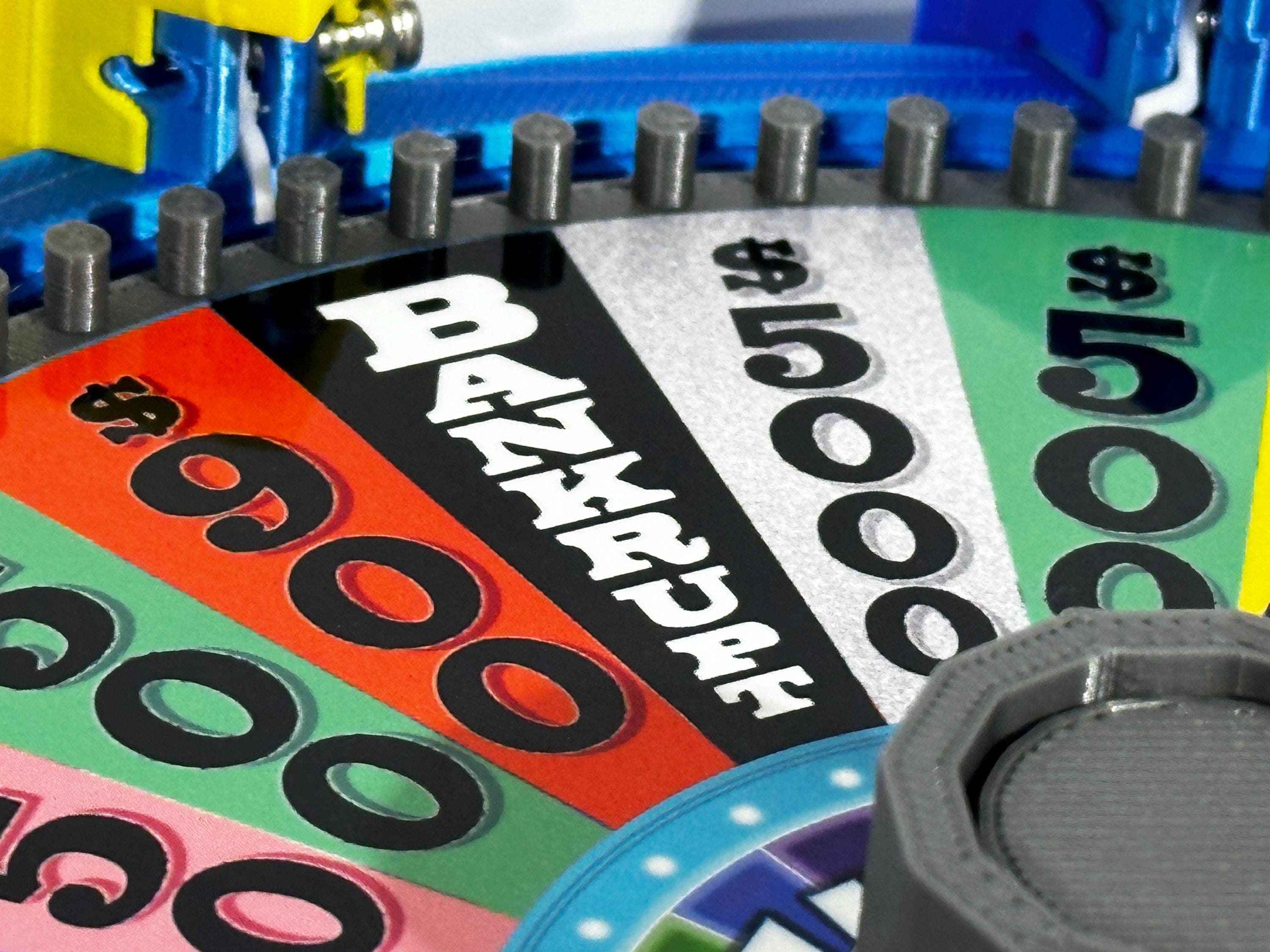 2024 Wheel of Fortune Spinner with Round Raised Base – 3D Printed Replica