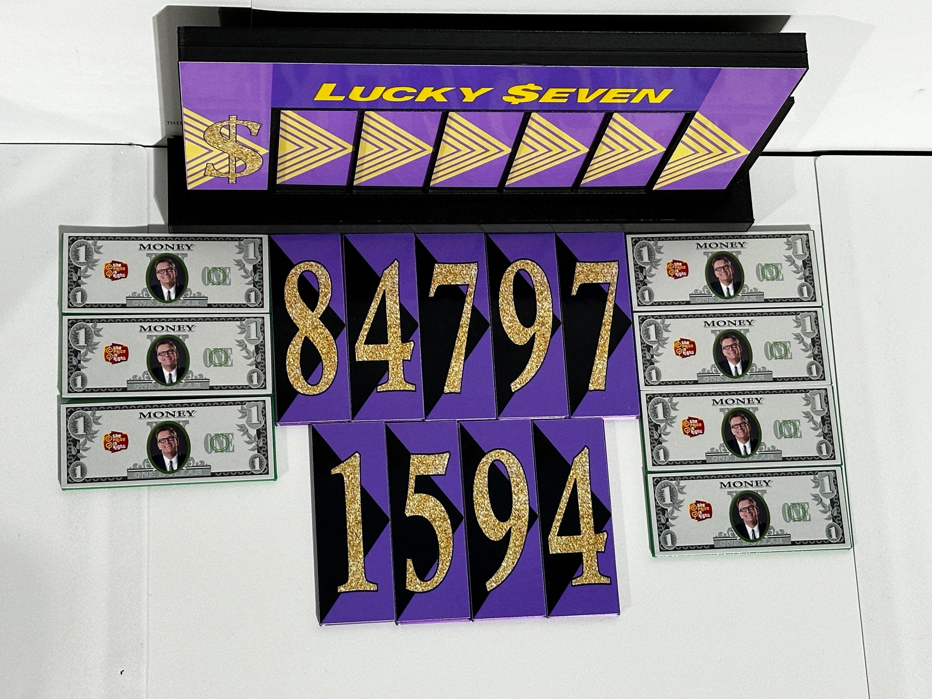Price is Right Lucky Seven Pricing Game – 3D Printed Miniature