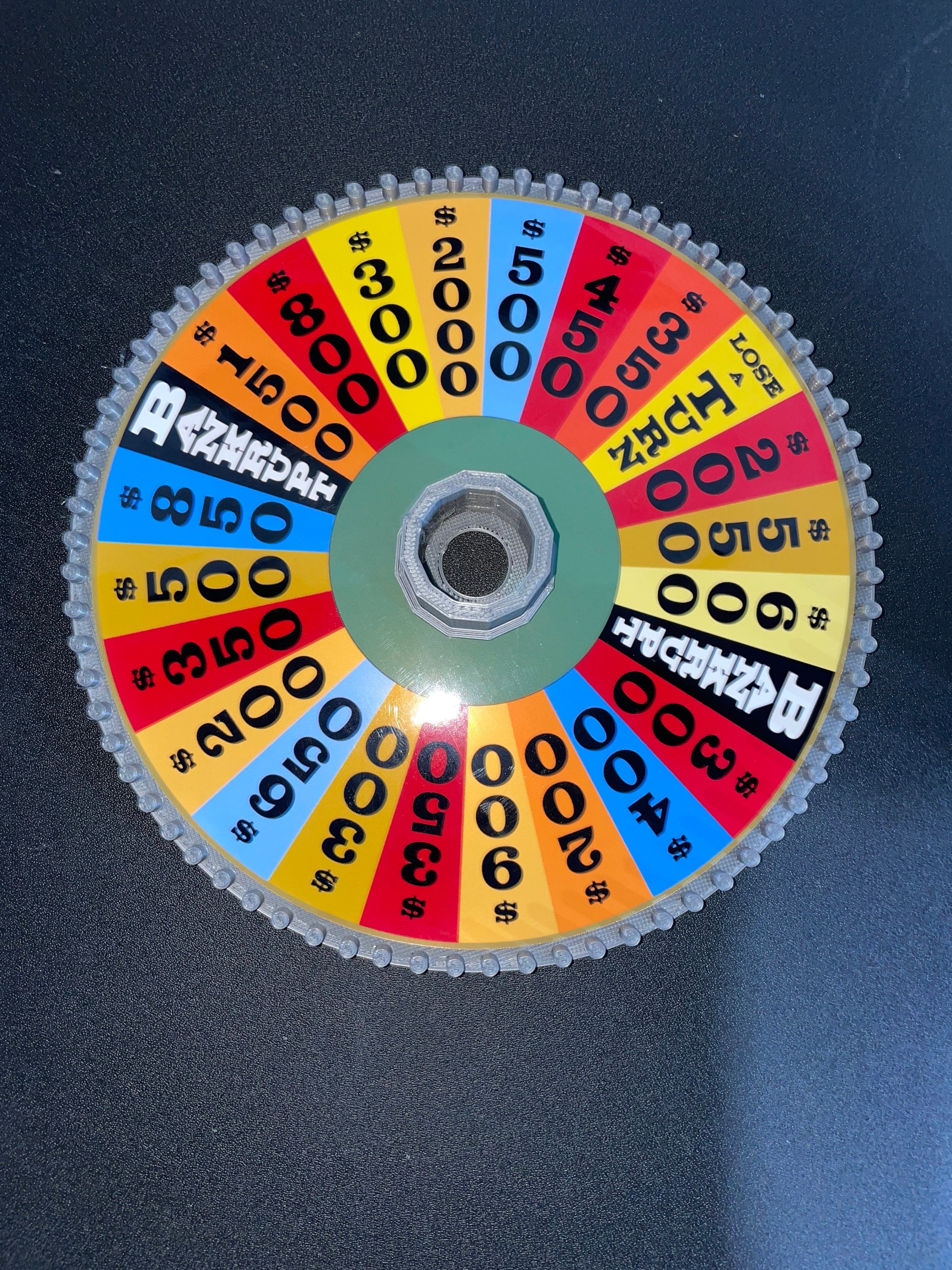 Early 80s Wheel of Fortune Board Game Wheel Spinner – 3D Printed Replica