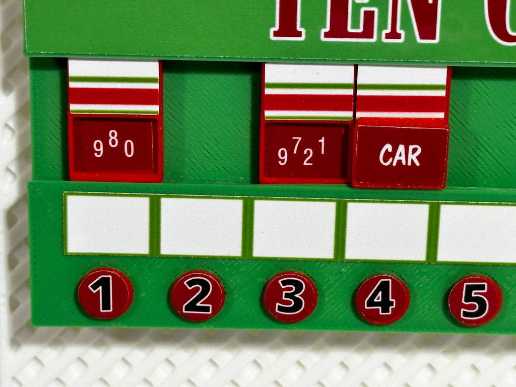 Price is Right Ten Chances Pricing Game – 3D Printed Miniature