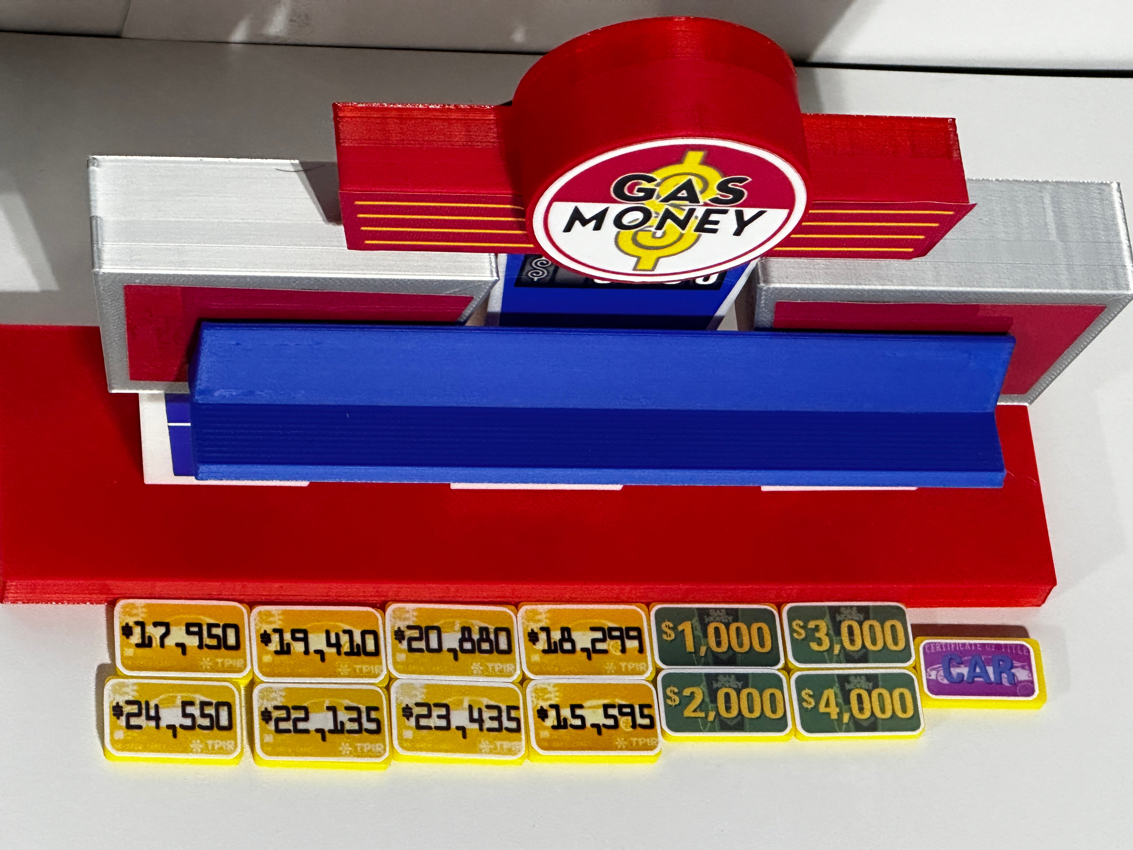 Price is Right Gas Money Pricing Game – 3D Printed Miniature