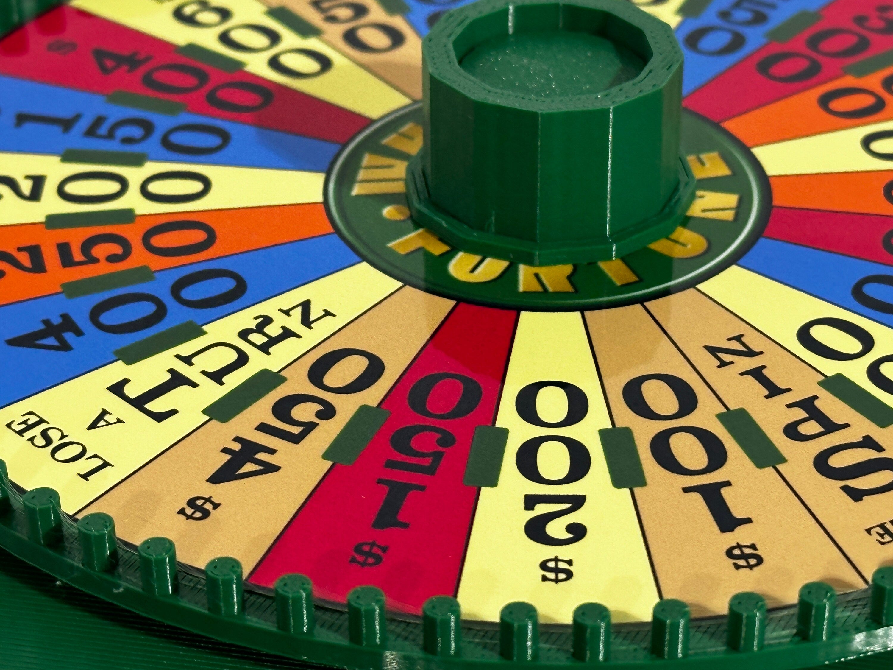 1986 Deluxe Wheel of Fortune Replica in Green – 3D Printed