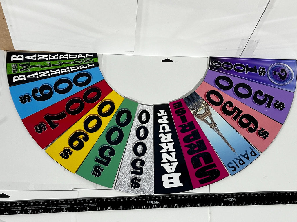 Wheel of Fortune 9-Inch Display Wedges – 3D Printed