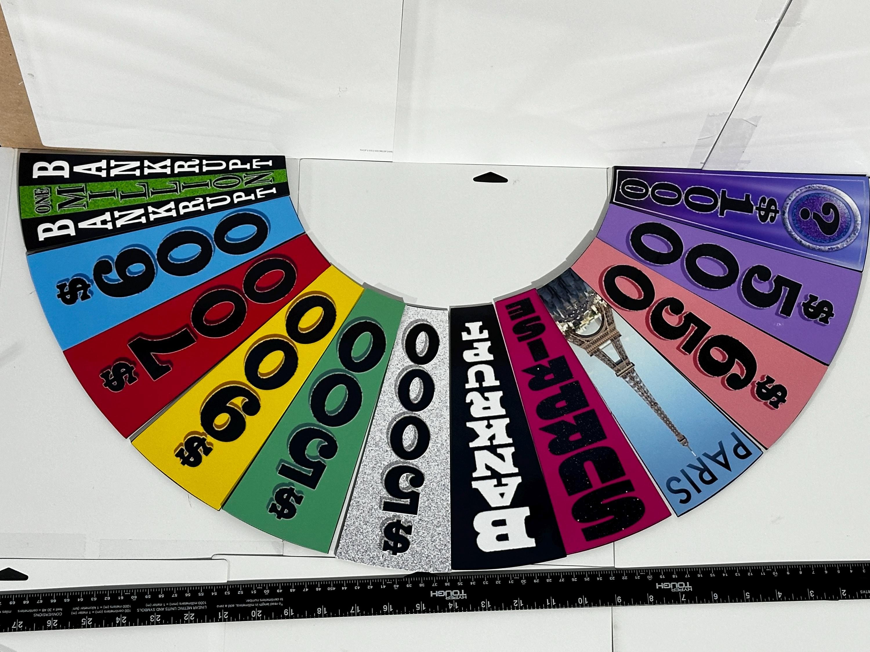 Wheel of Fortune 9-Inch Display Wedges – 3D Printed