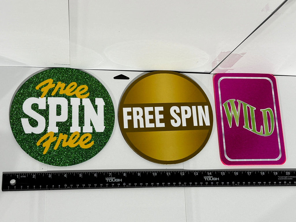 Wheel of Fortune Full-Sized Replica Cards – Free Spin, Wild Card & More