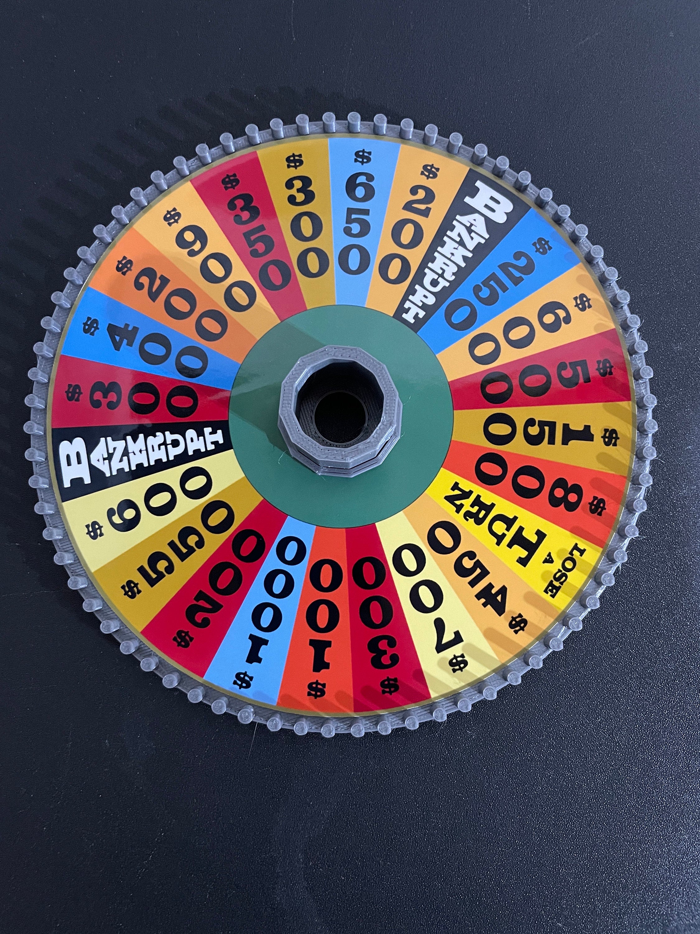 Early 80s Wheel of Fortune Board Game Wheel Spinner – 3D Printed Replica