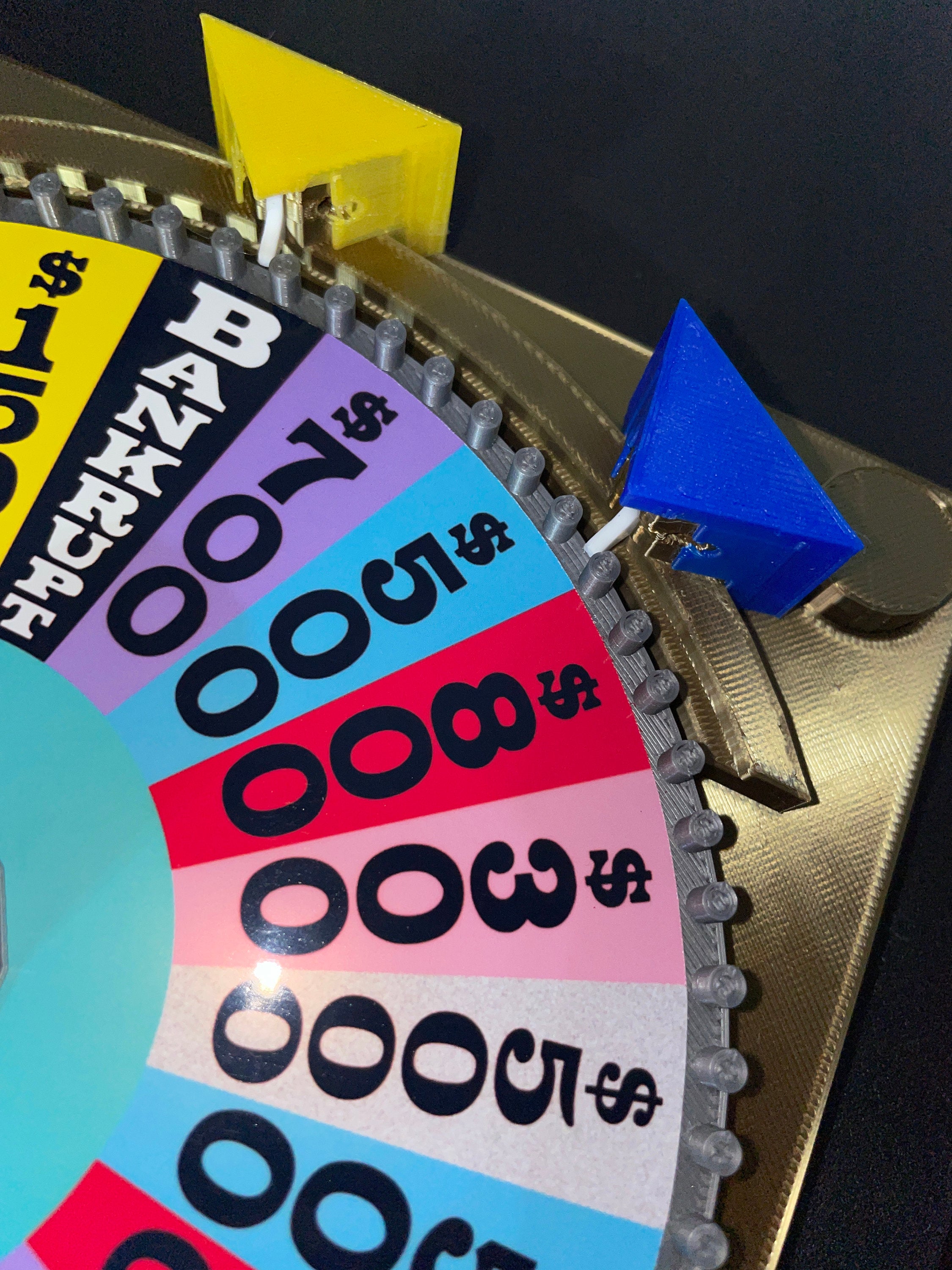 80s–90s Era Wheel of Fortune Board Game Wheel Spinner – 3D Printed Replica