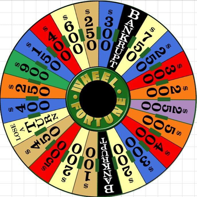 1986 Deluxe Wheel of Fortune Replica in Green – 3D Printed