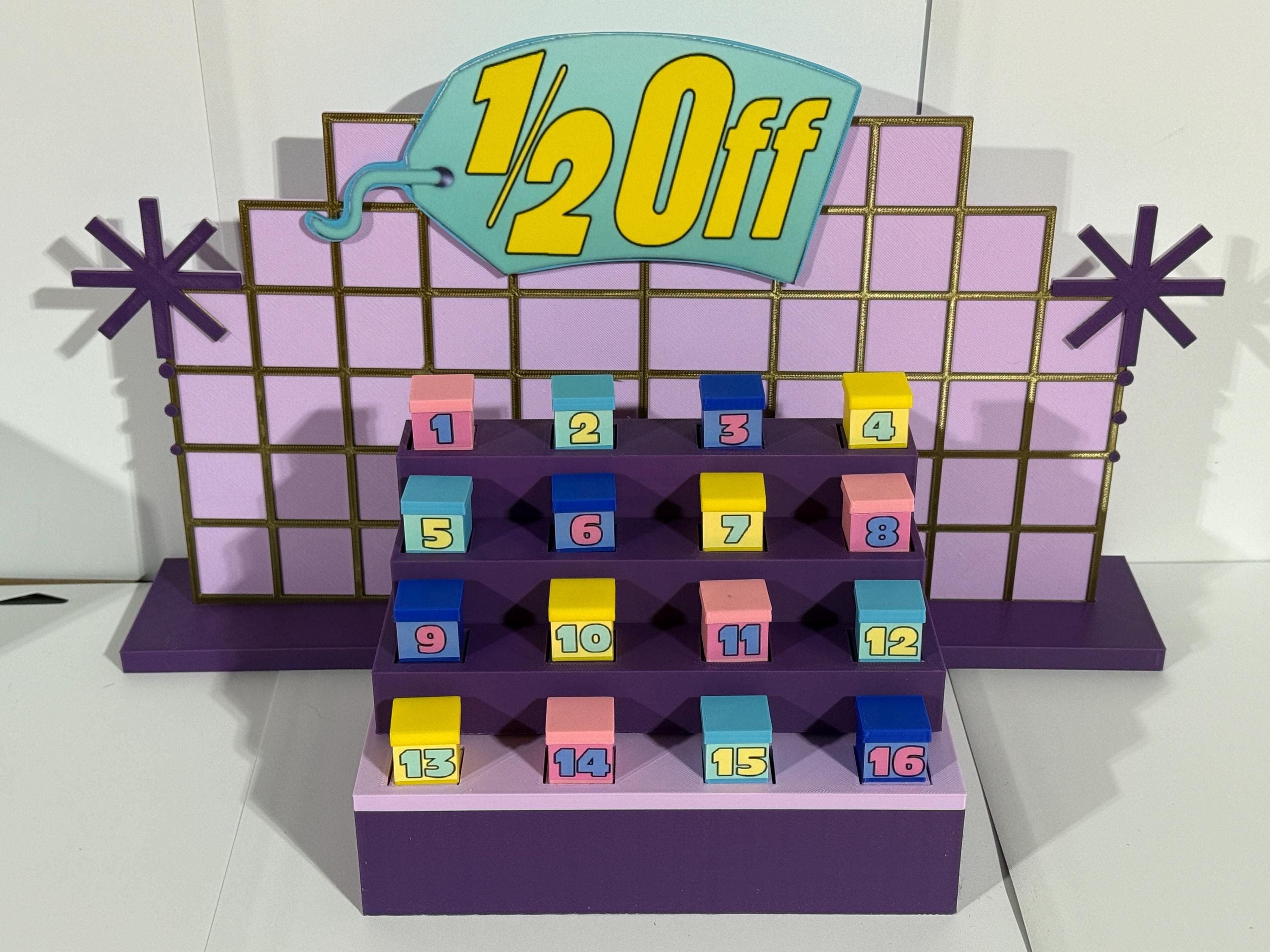 Price is Right 2004–2018 Original Purple 1/2 Off Pricing Game – 3D Printed Miniature