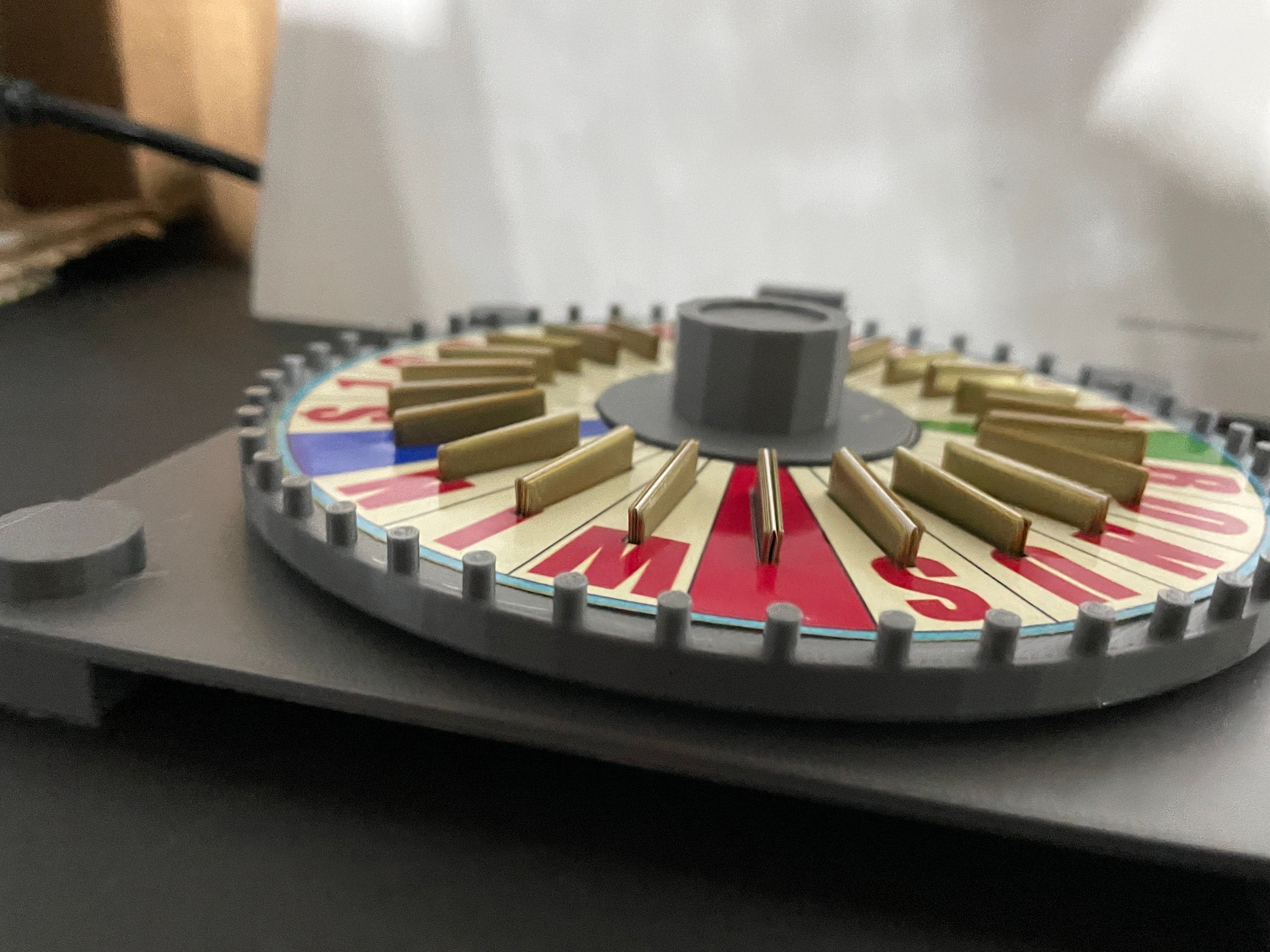 Wheel of Fortune Original Bonus Round Wheel – 3D Printed Replica