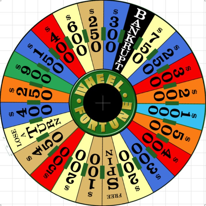 1986 Deluxe Wheel of Fortune Replica in Green – 3D Printed