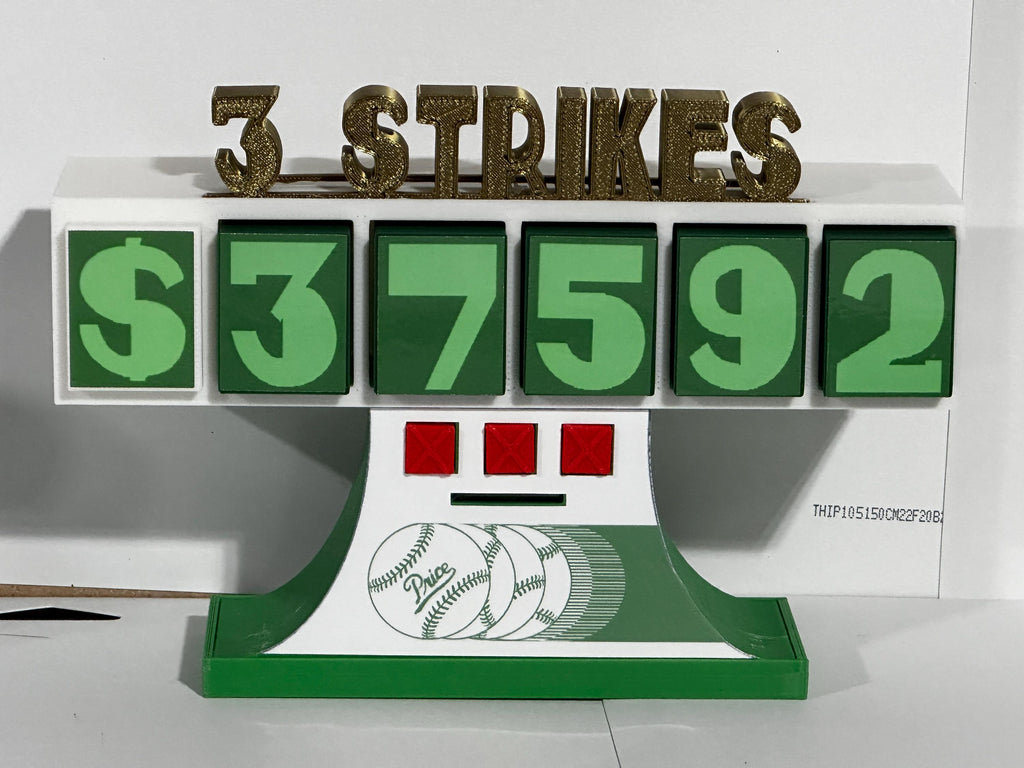 Price is Right Retro 3 Strikes Pricing Game – 3D Printed Miniature