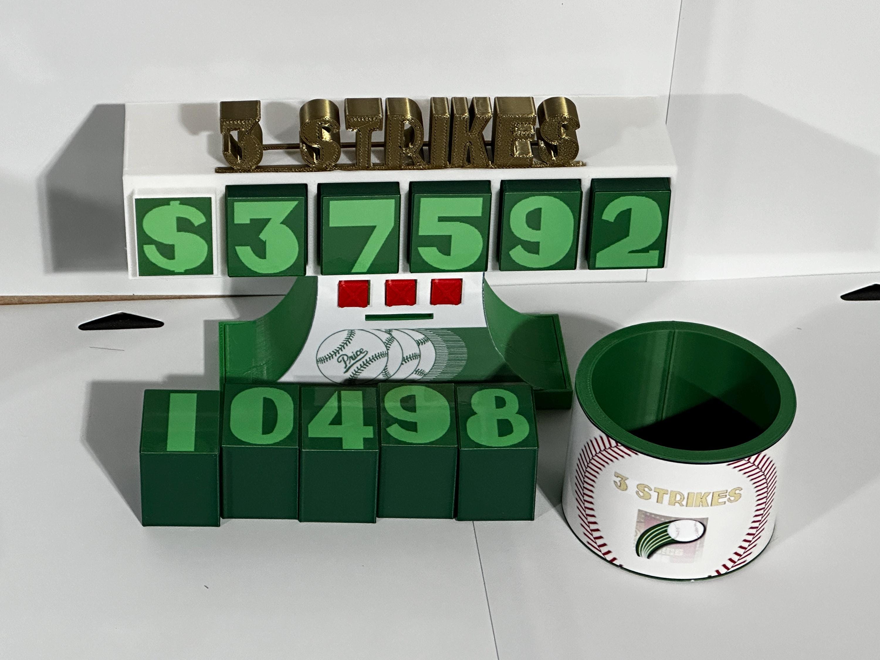 Price is Right Retro 3 Strikes Pricing Game – 3D Printed Miniature