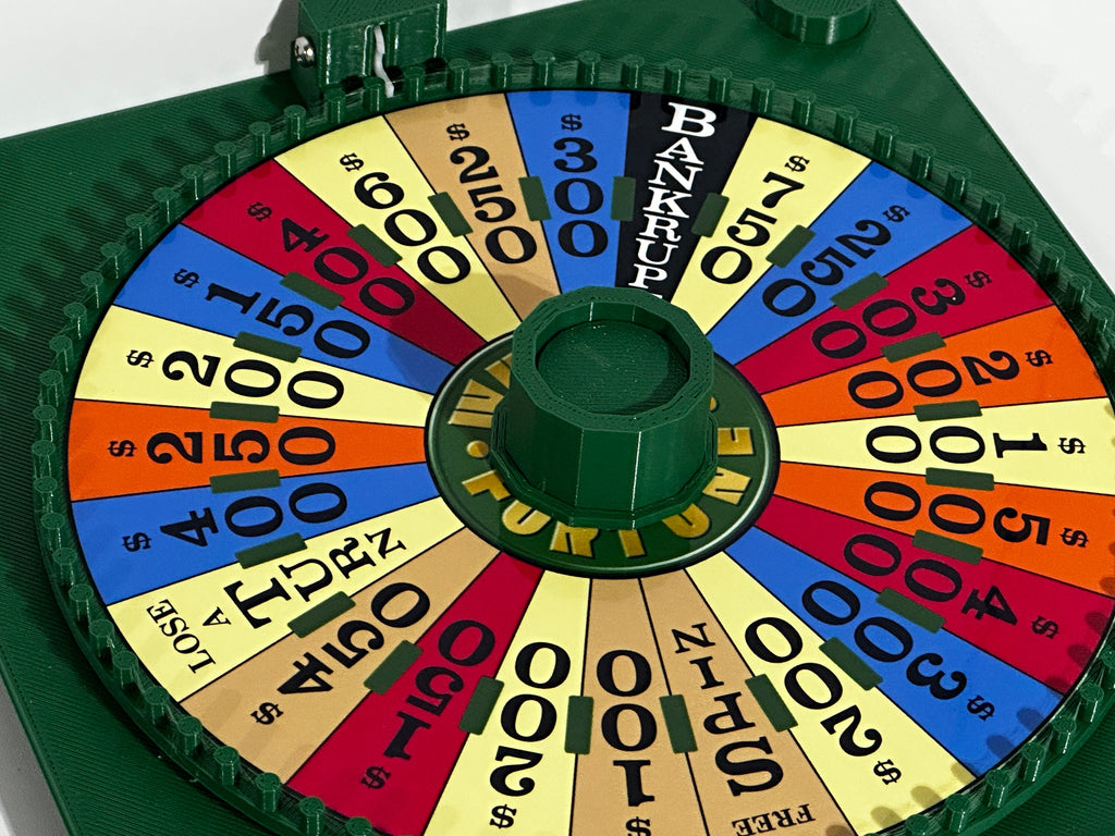 1986 Deluxe Wheel of Fortune Replica in Green – 3D Printed