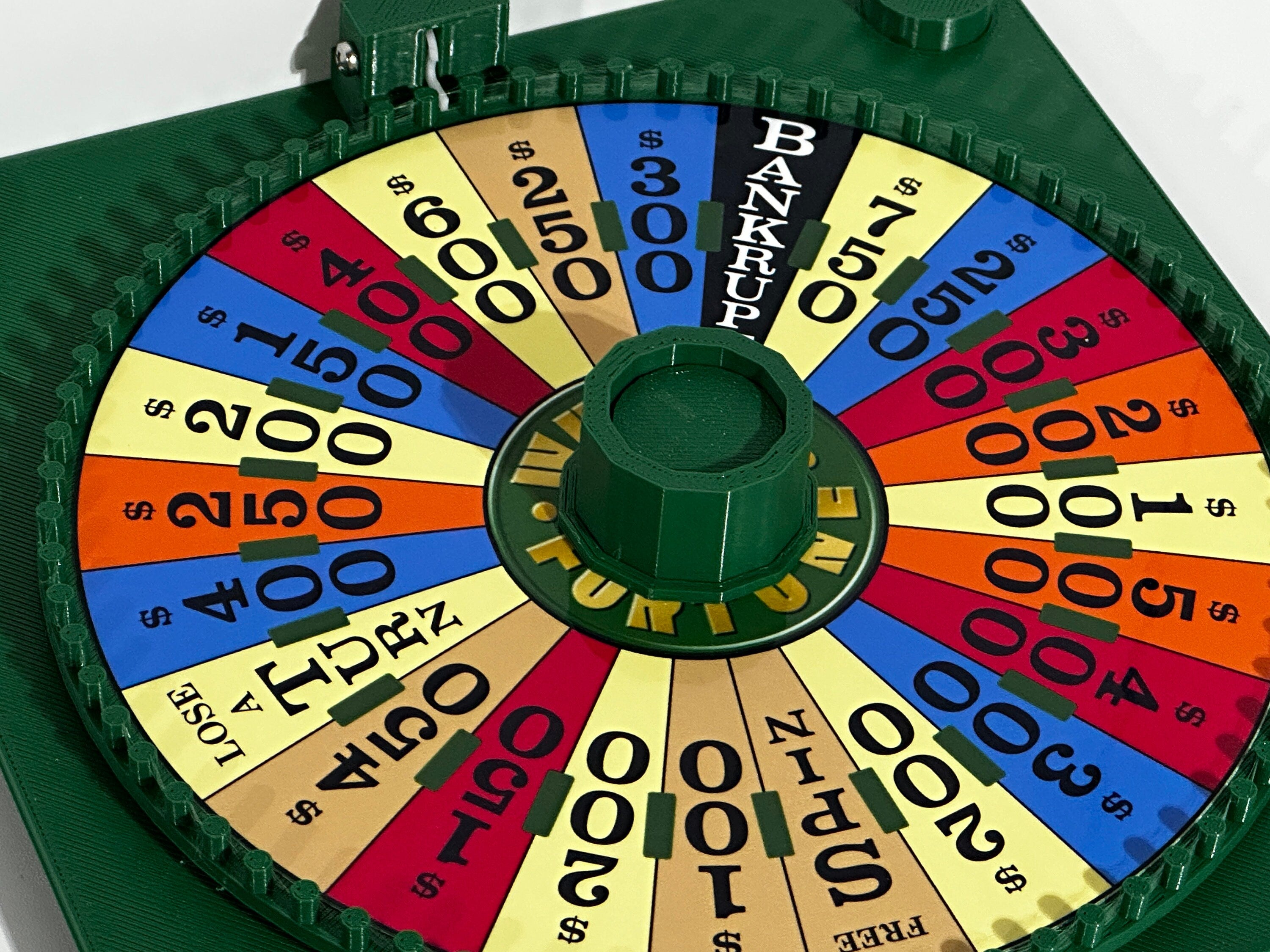 1986 Deluxe Wheel of Fortune Replica in Green – 3D Printed