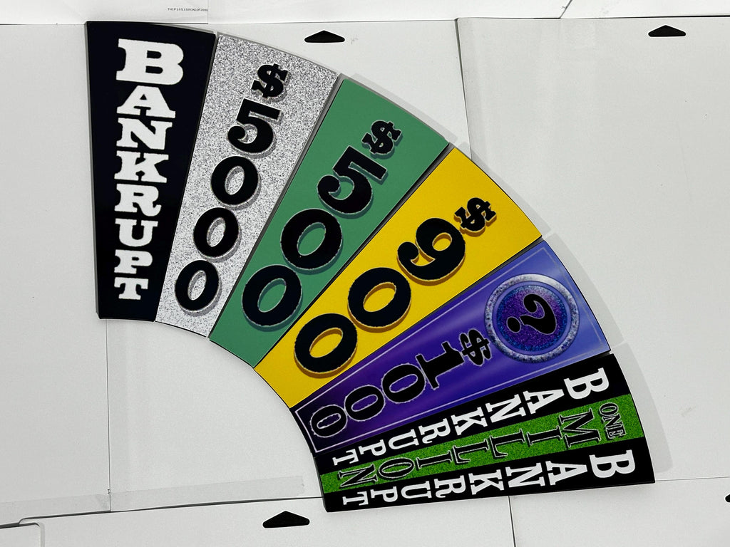 Wheel of Fortune 9-Inch Display Wedges – 3D Printed
